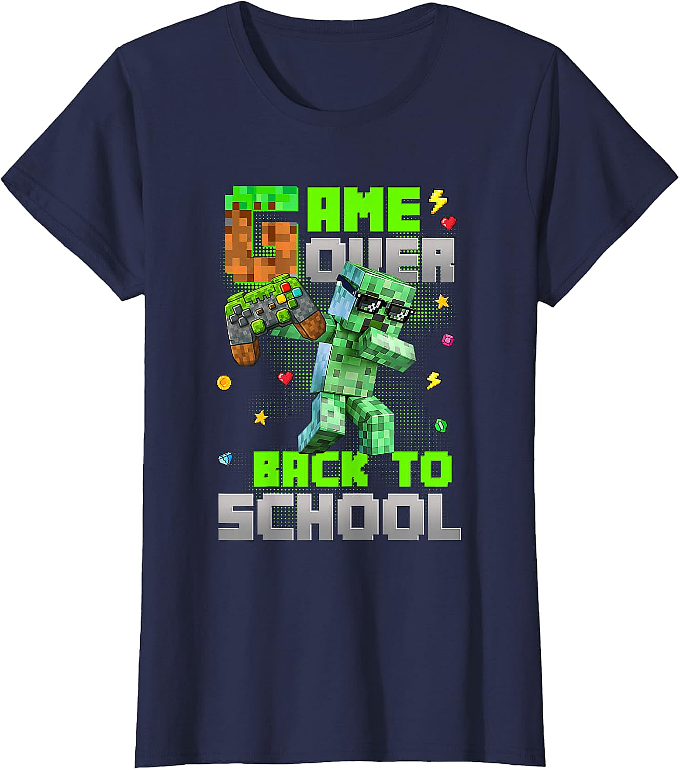  Game Over Back to School Kids Gaming T-Shirt Funny Tee