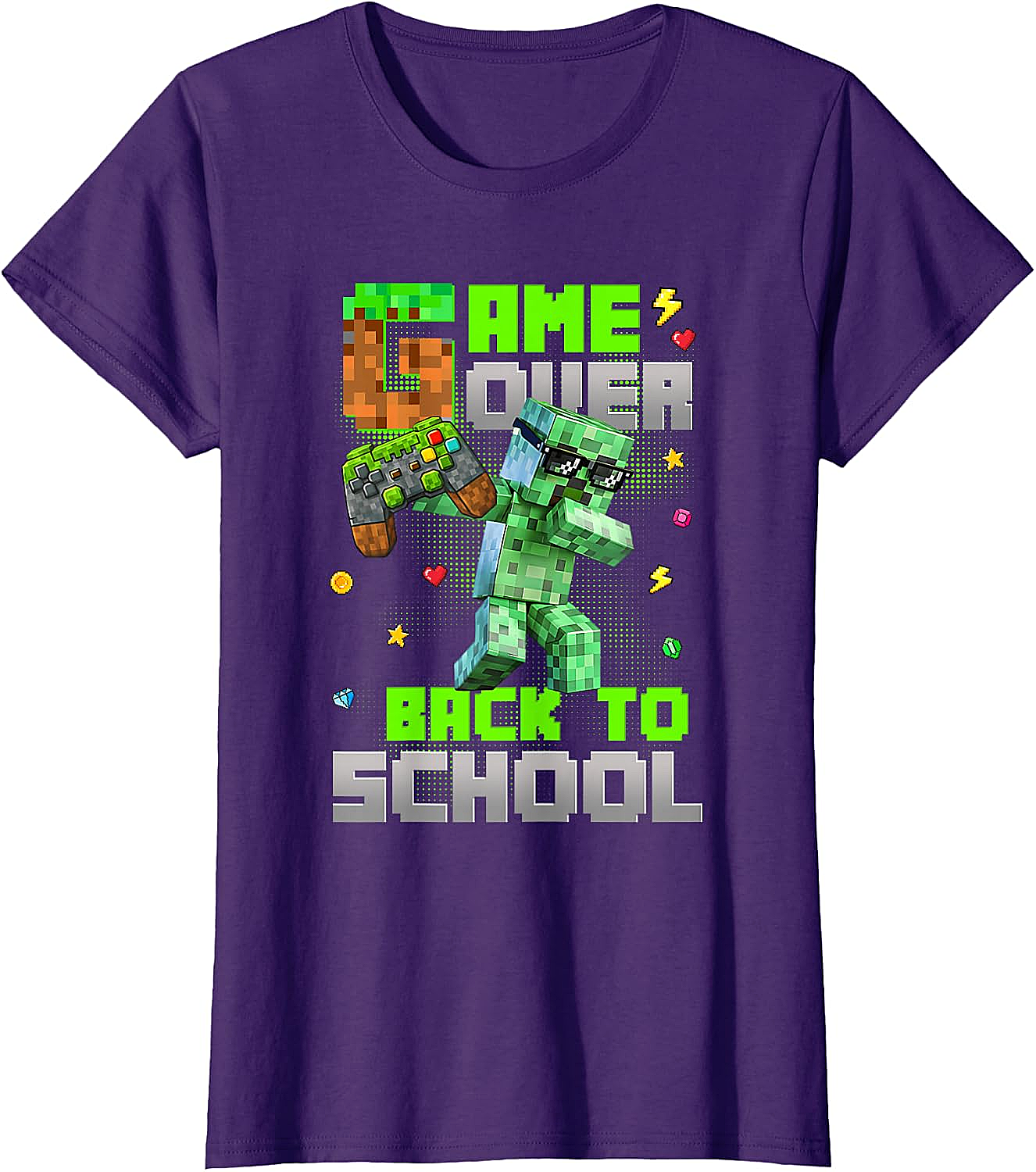  Game Over Back to School Kids Gaming T-Shirt Funny Tee