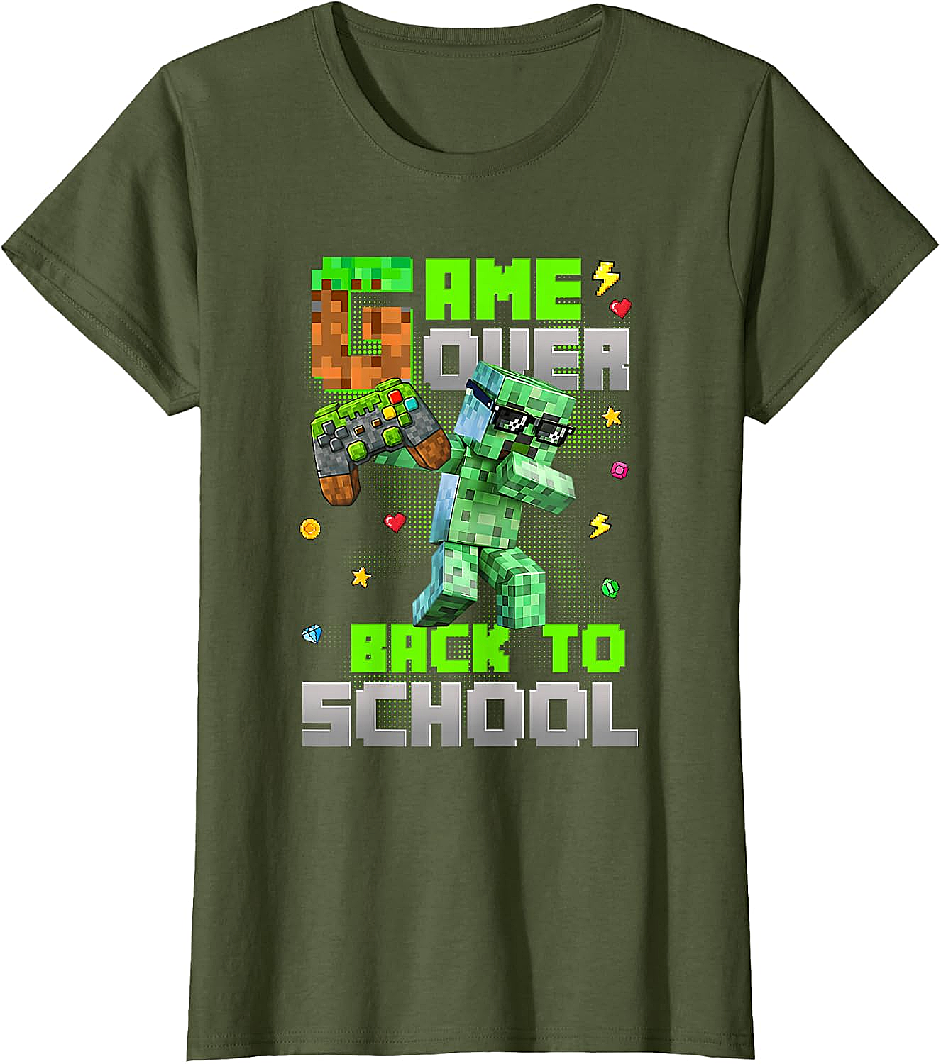  Game Over Back to School Kids Gaming T-Shirt Funny Tee