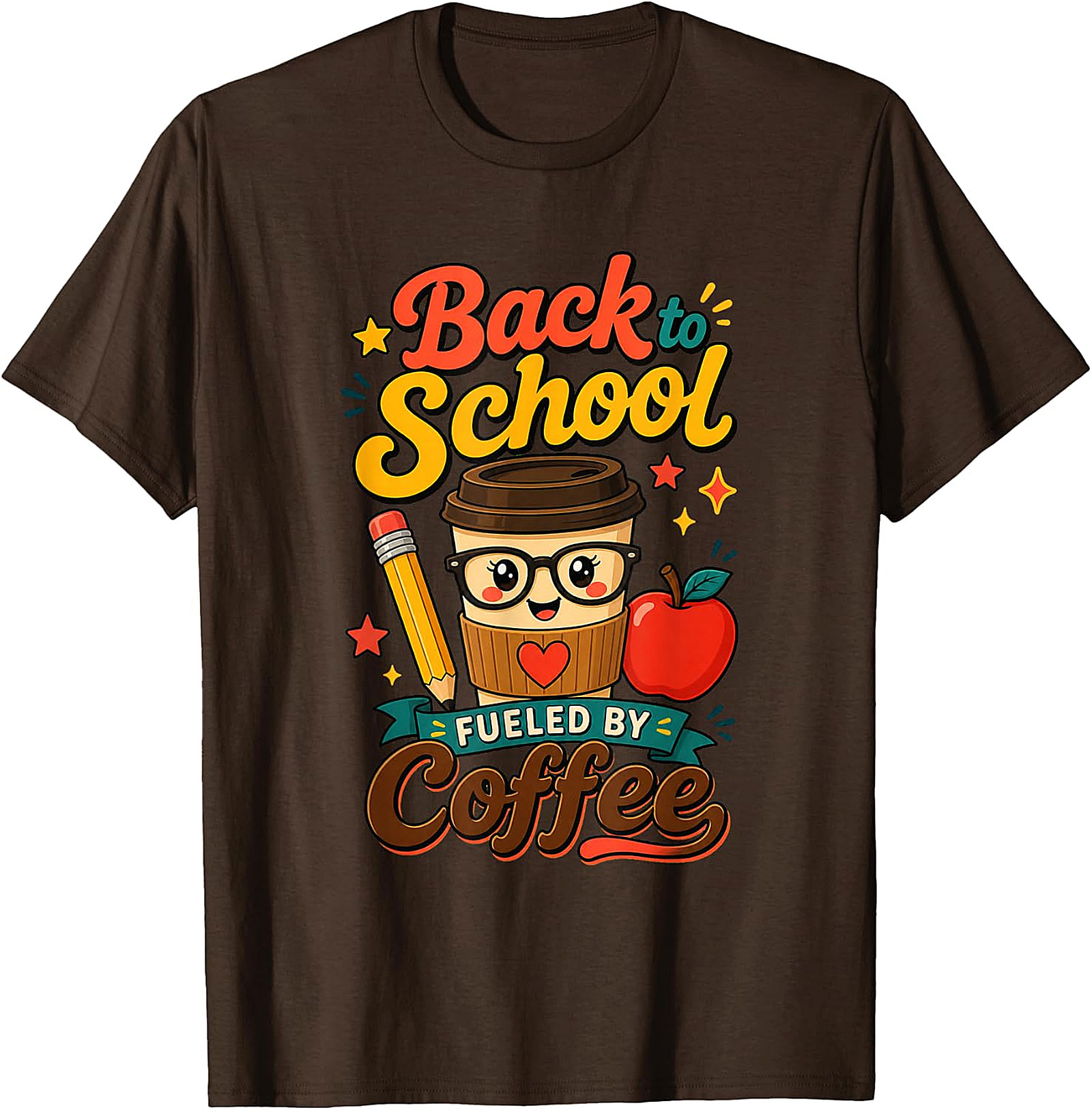 Back to School Fueled By Coffee T-Shirt | Teacher & Student Tee