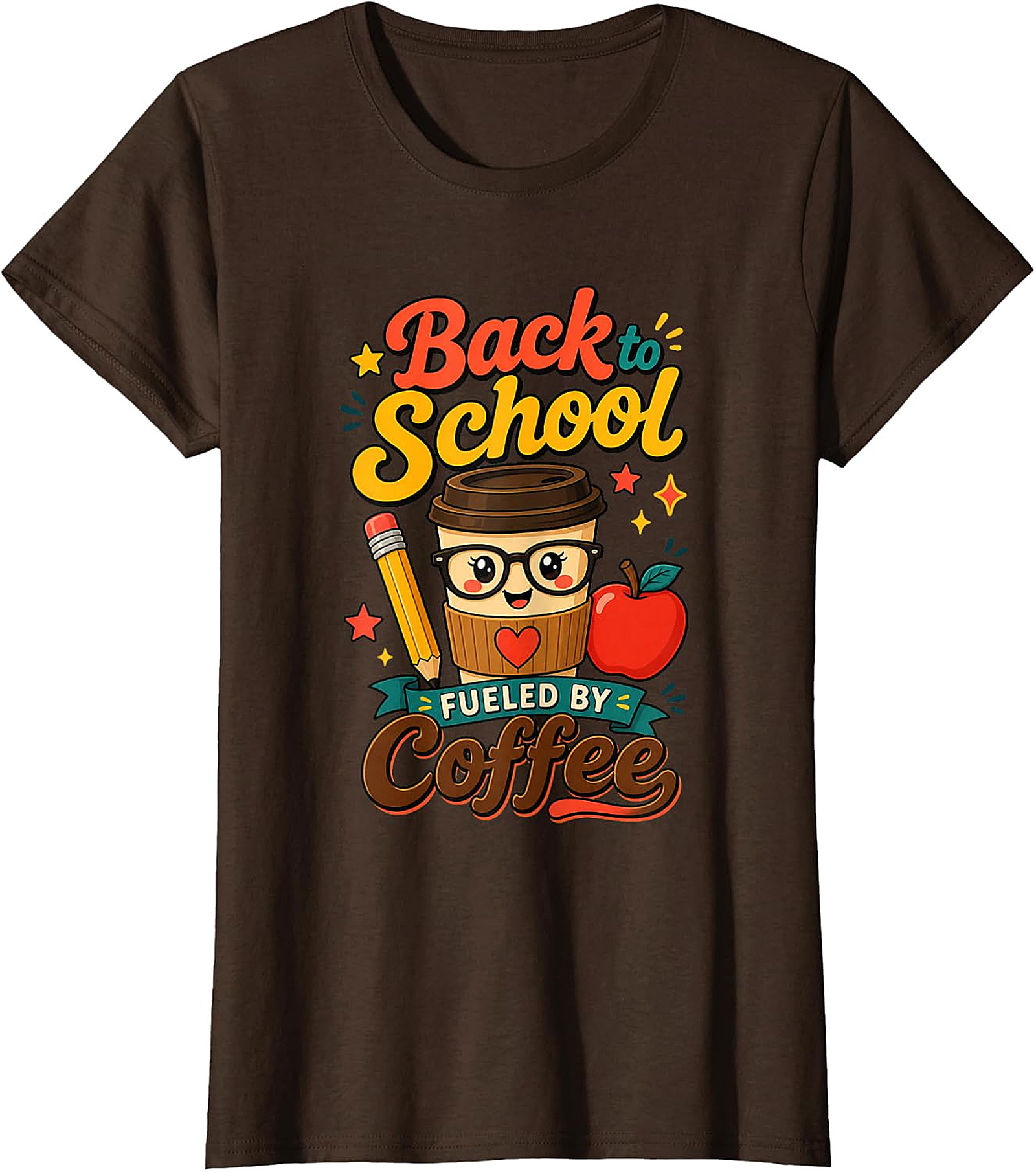 Back to School Fueled By Coffee T-Shirt | Teacher & Student Tee