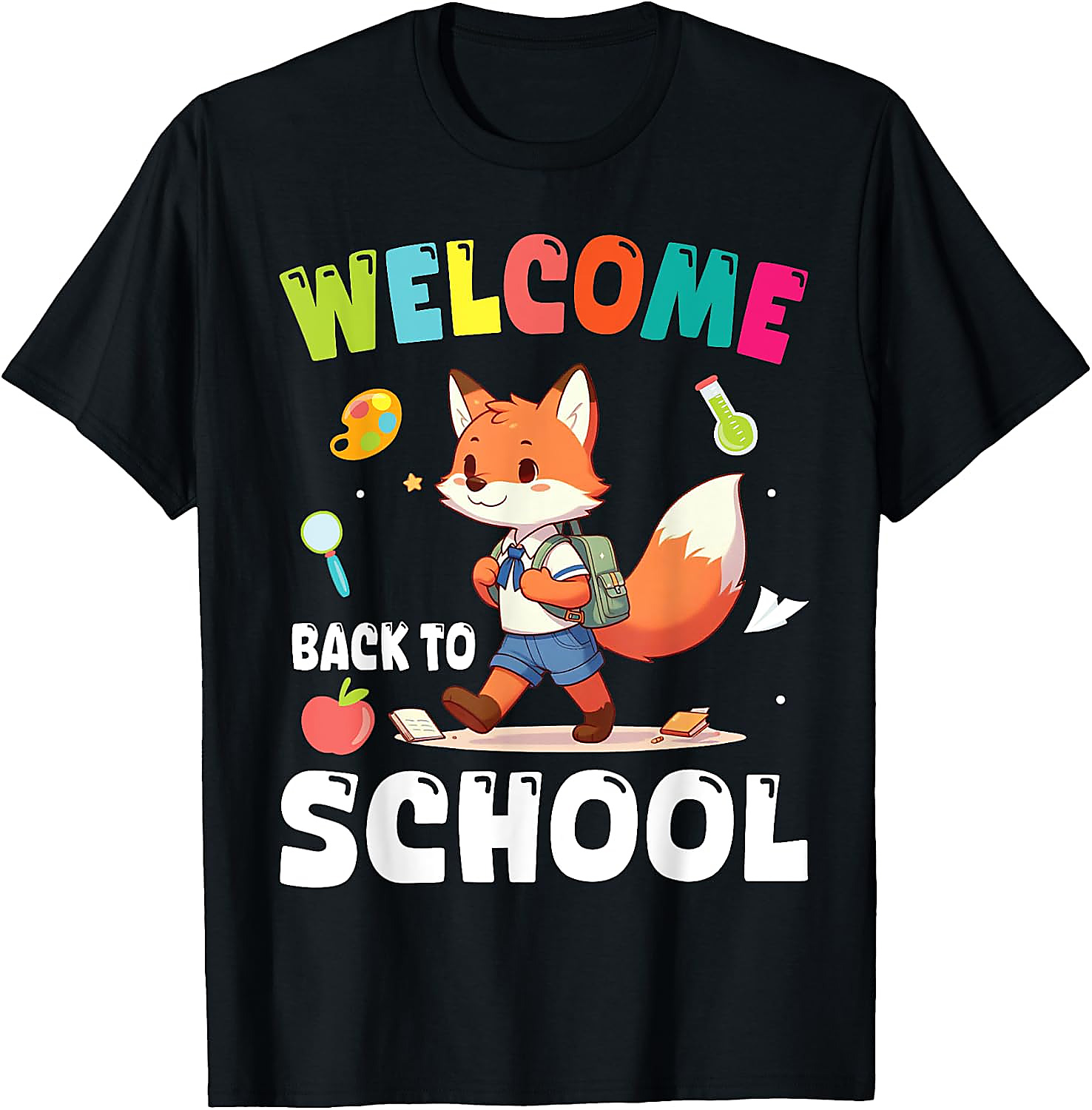 Back to School Fox T-Shirt | Cute Teacher & Student Tee