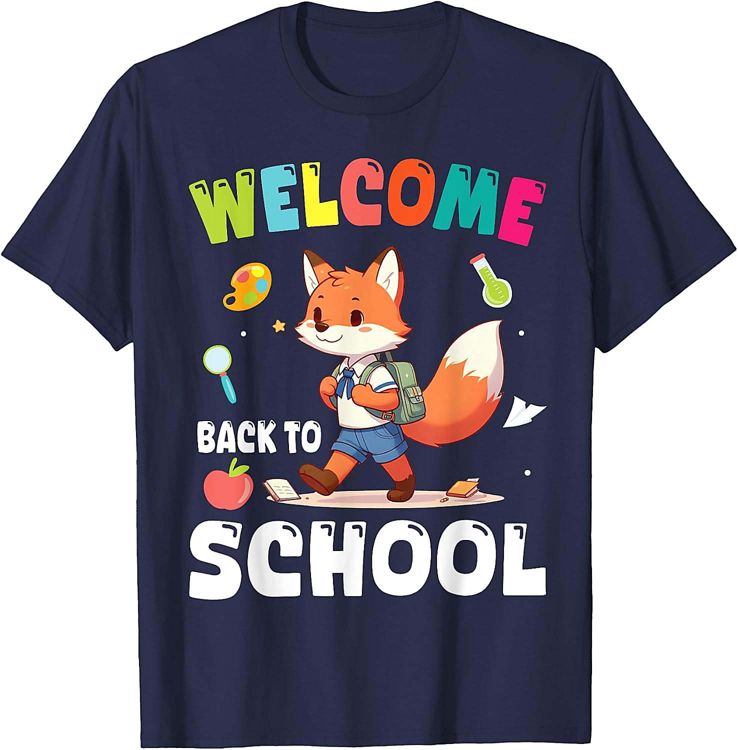 Back to School Fox T-Shirt | Cute Teacher & Student Tee