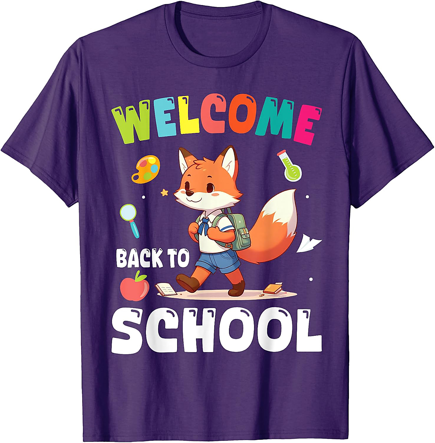 Back to School Fox T-Shirt | Cute Teacher & Student Tee