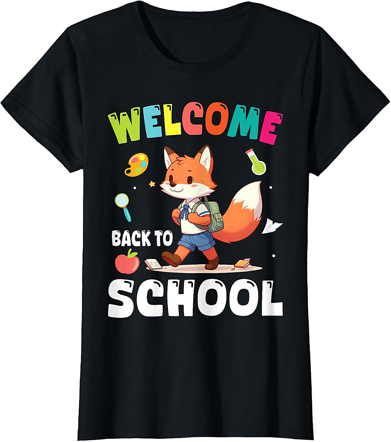 Back to School Fox T-Shirt | Cute Teacher & Student Tee