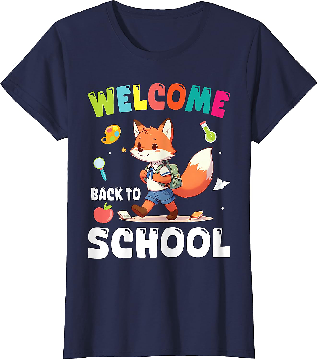 Back to School Fox T-Shirt | Cute Teacher & Student Tee