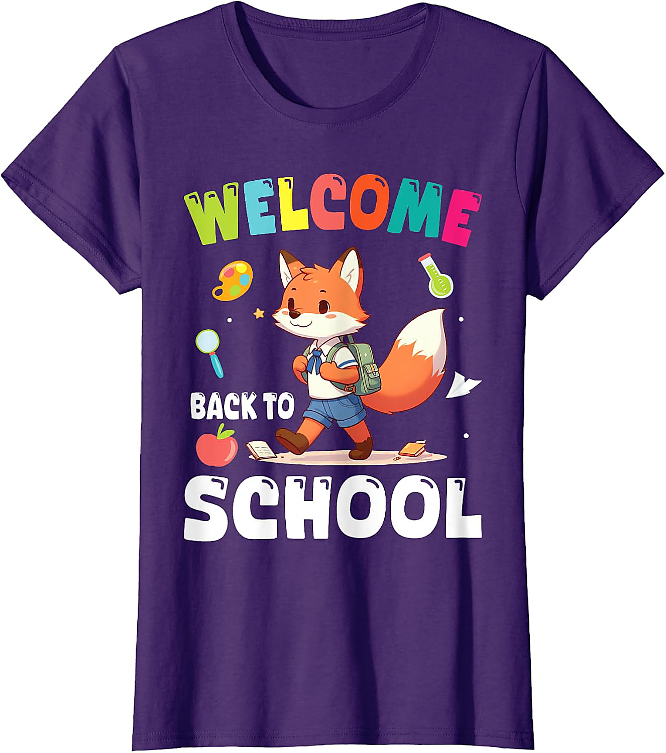 Back to School Fox T-Shirt | Cute Teacher & Student Tee