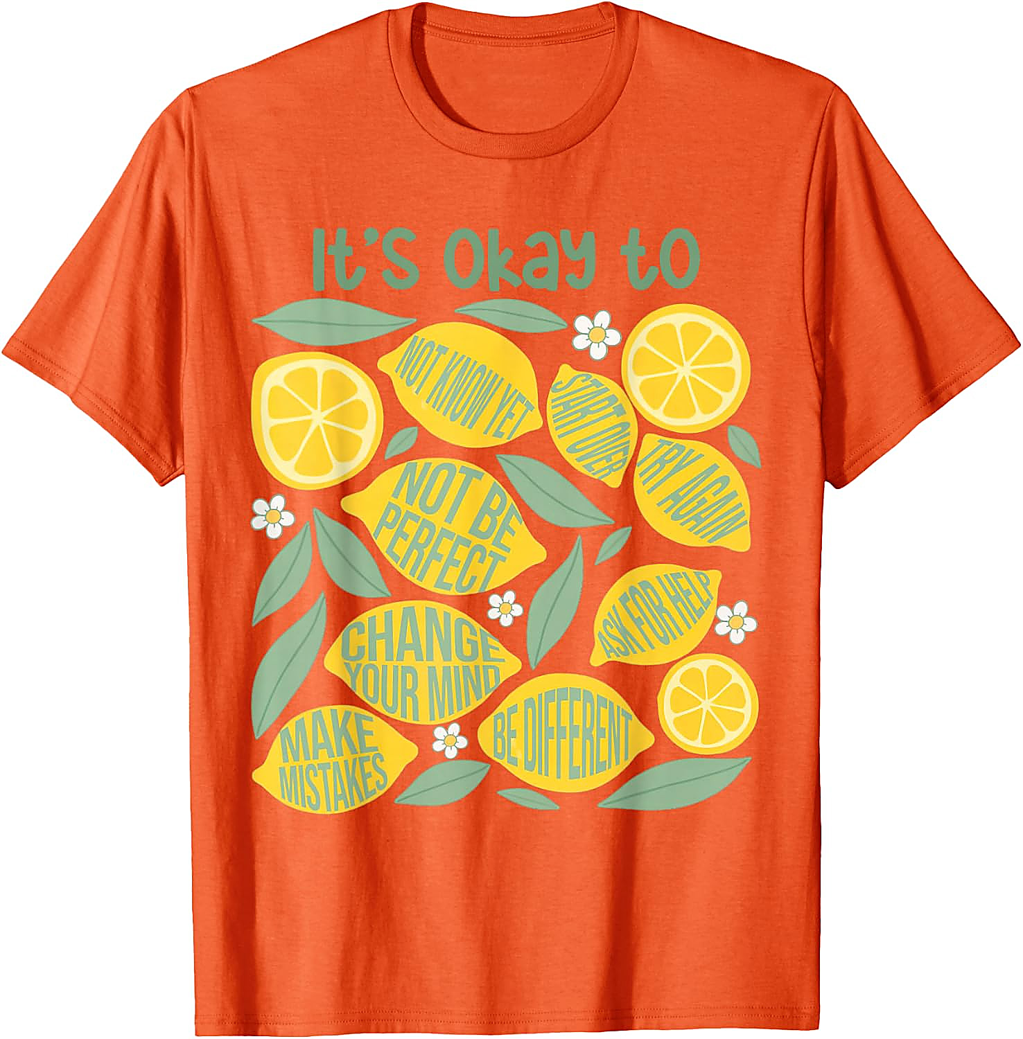Lemon Teacher It's Okay to Make Mistakes T-Shirt