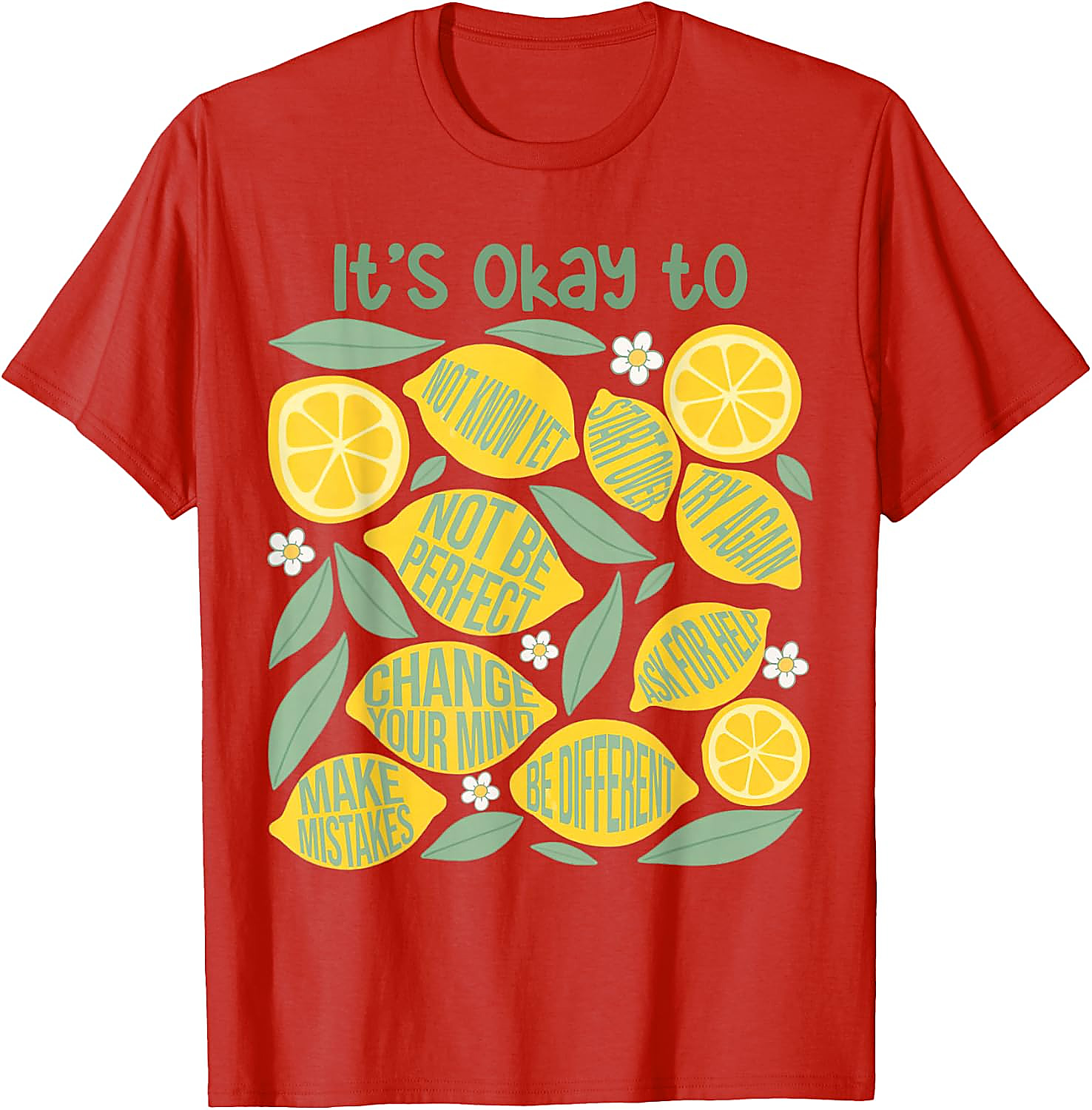 Lemon Teacher It's Okay to Make Mistakes T-Shirt