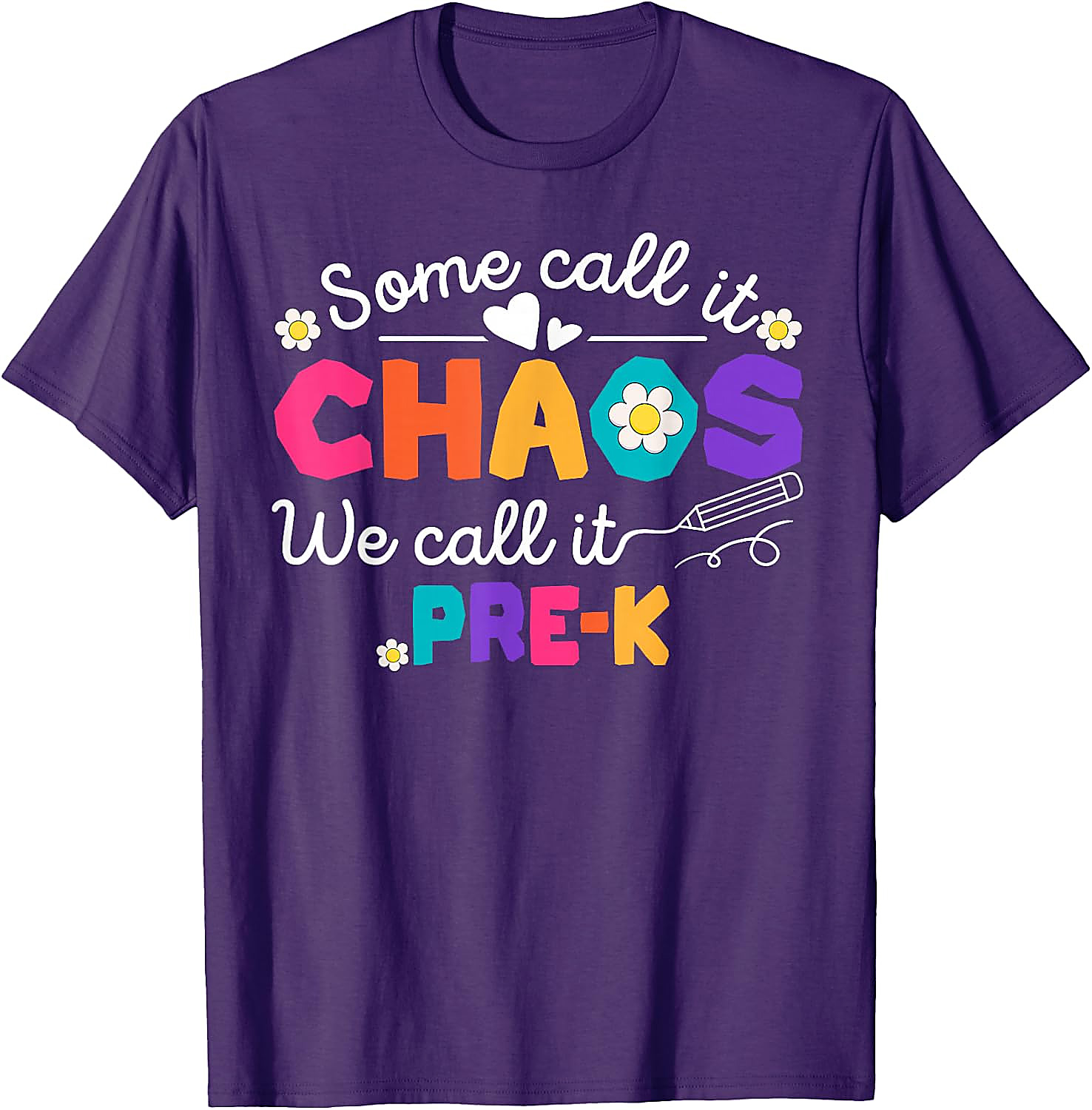 Pre-K Chaos Teacher T-Shirt | Funny Back To School Tee