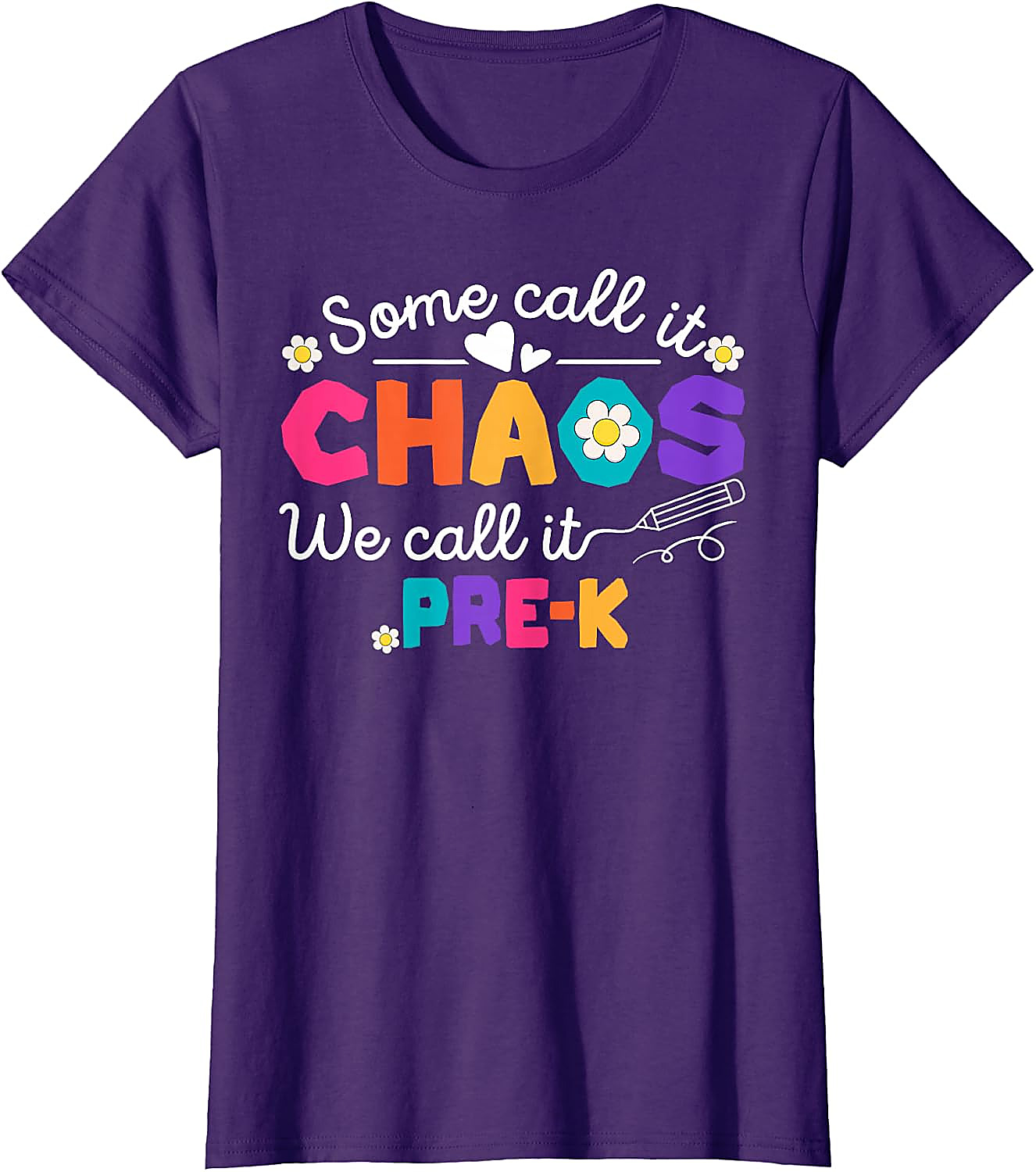 Pre-K Chaos Teacher T-Shirt | Funny Back To School Tee