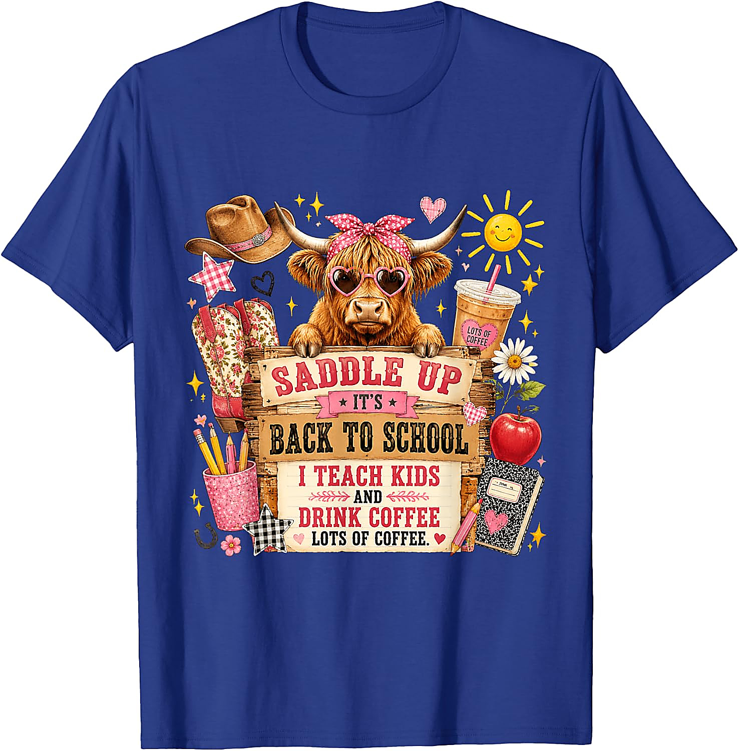 Back to School Cow Teacher T-Shirt | Funny Western Tee