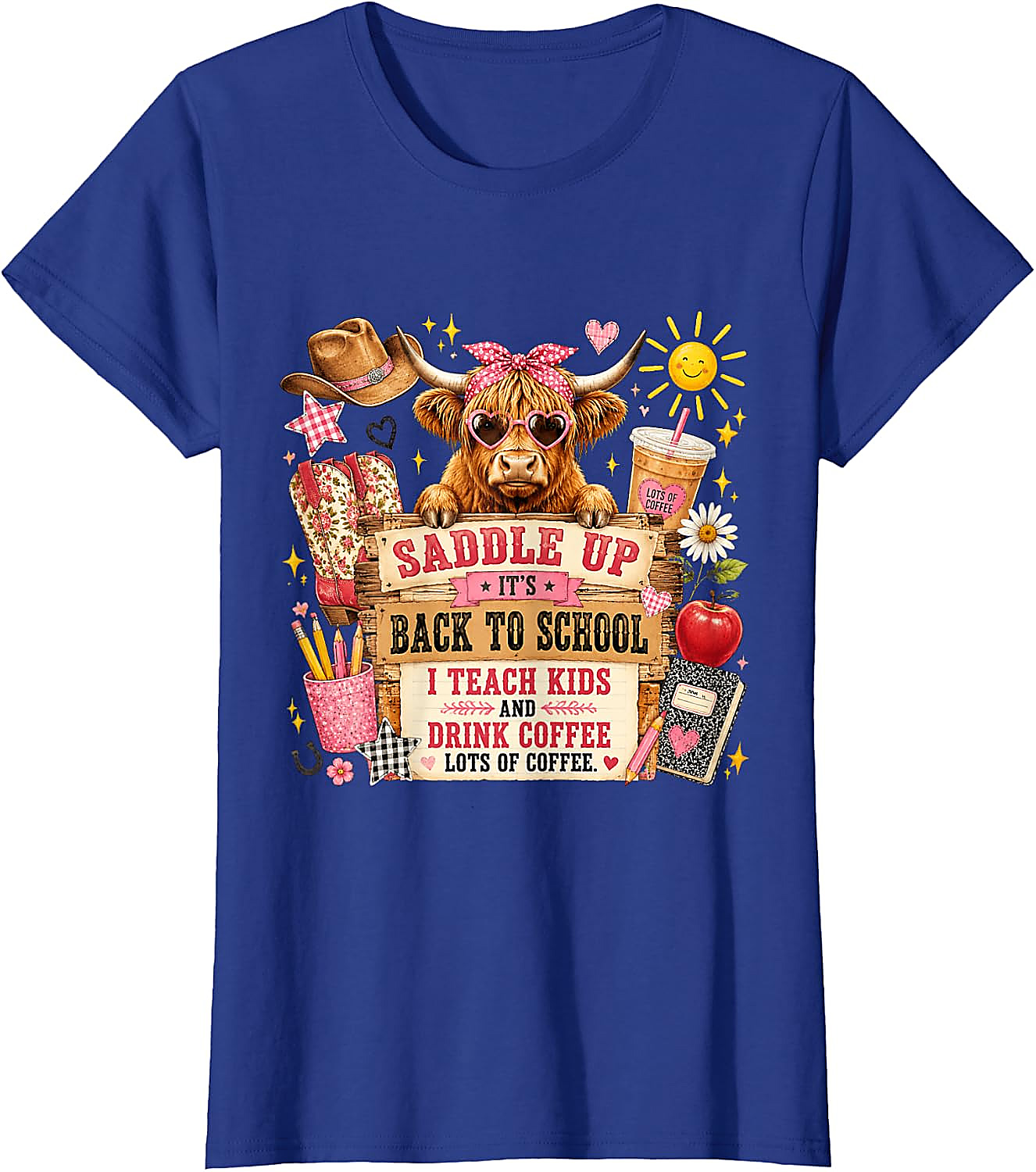 Back to School Cow Teacher T-Shirt | Funny Western Tee