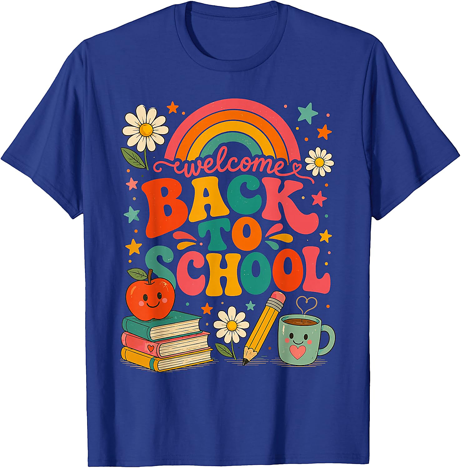 Back to School Teacher T-Shirt | Retro Rainbow Tee