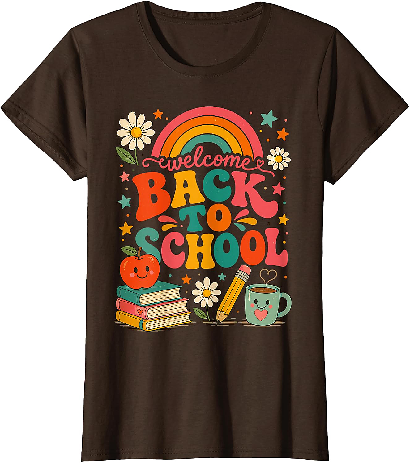 Back to School Teacher T-Shirt | Retro Rainbow Tee
