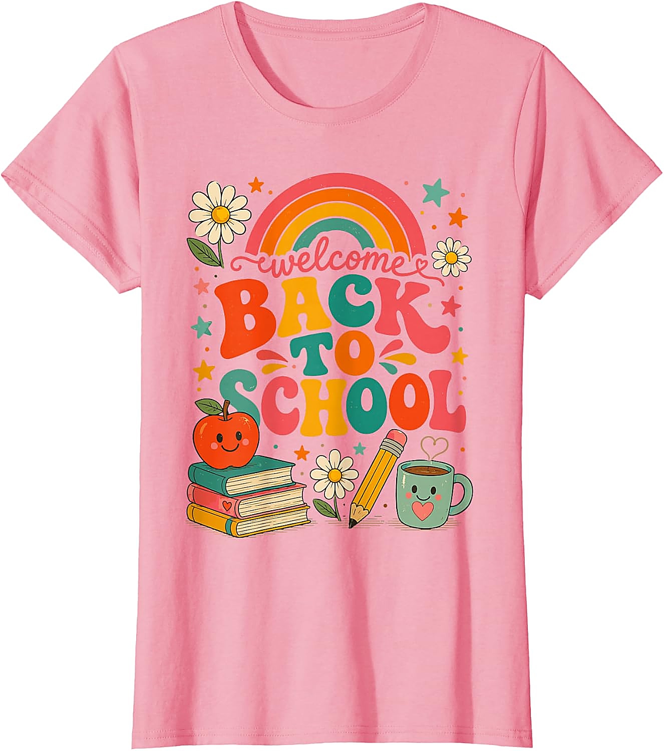 Back to School Teacher T-Shirt | Retro Rainbow Tee