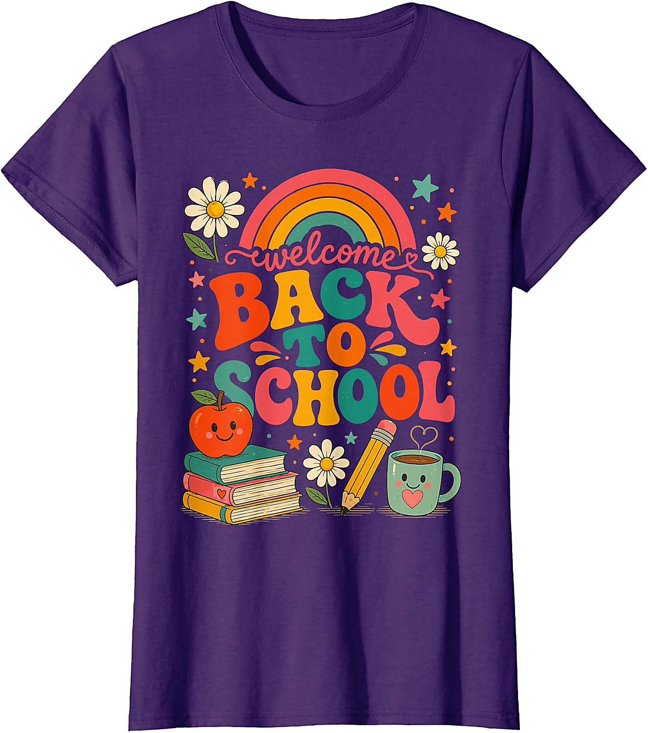 Back to School Teacher T-Shirt | Retro Rainbow Tee