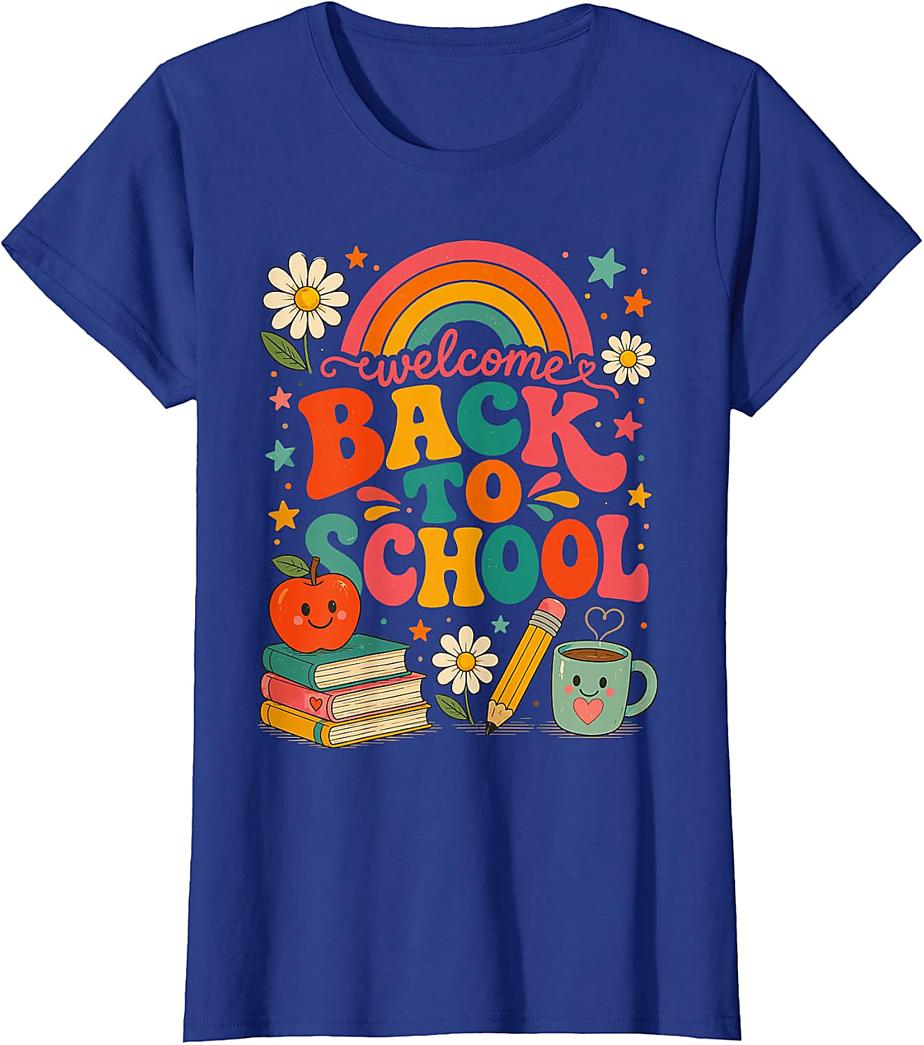 Back to School Teacher T-Shirt | Retro Rainbow Tee