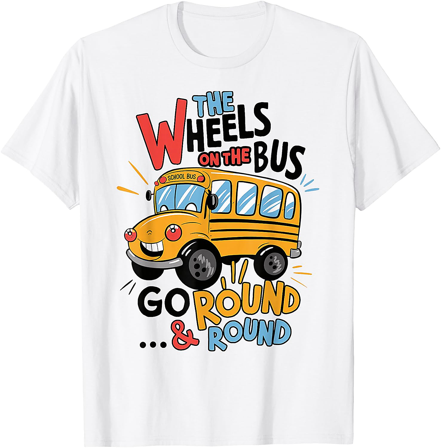 Wheels On The Bus T-Shirt | Funny Kids Back to School Tee