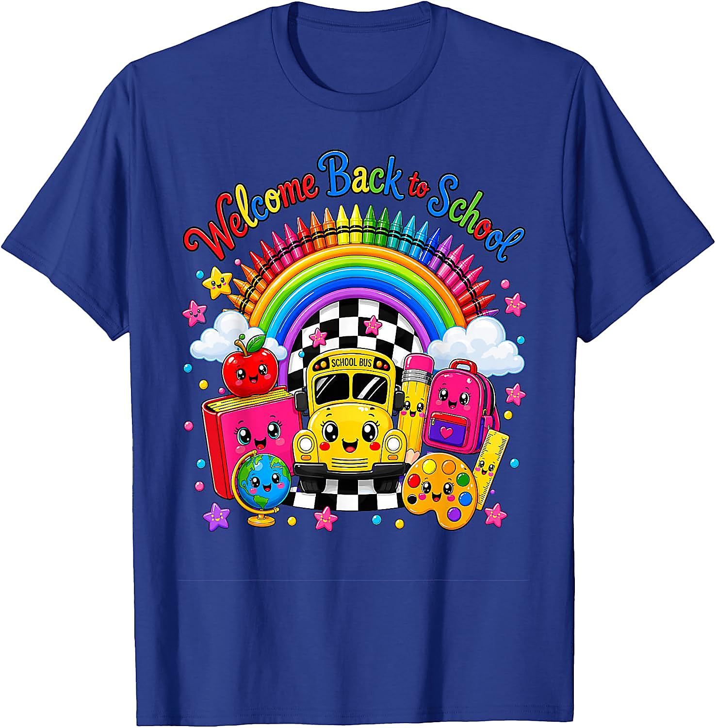 Back to School Shirt Cute Rainbow Teacher Student Tee