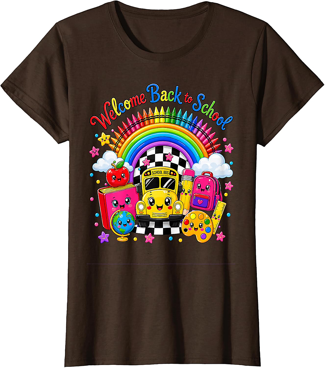 Back to School Shirt Cute Rainbow Teacher Student Tee