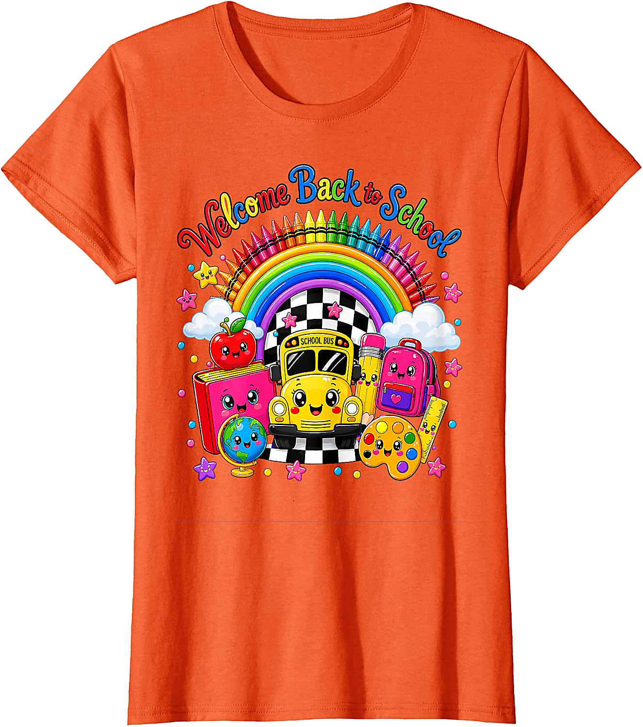 Back to School Shirt Cute Rainbow Teacher Student Tee