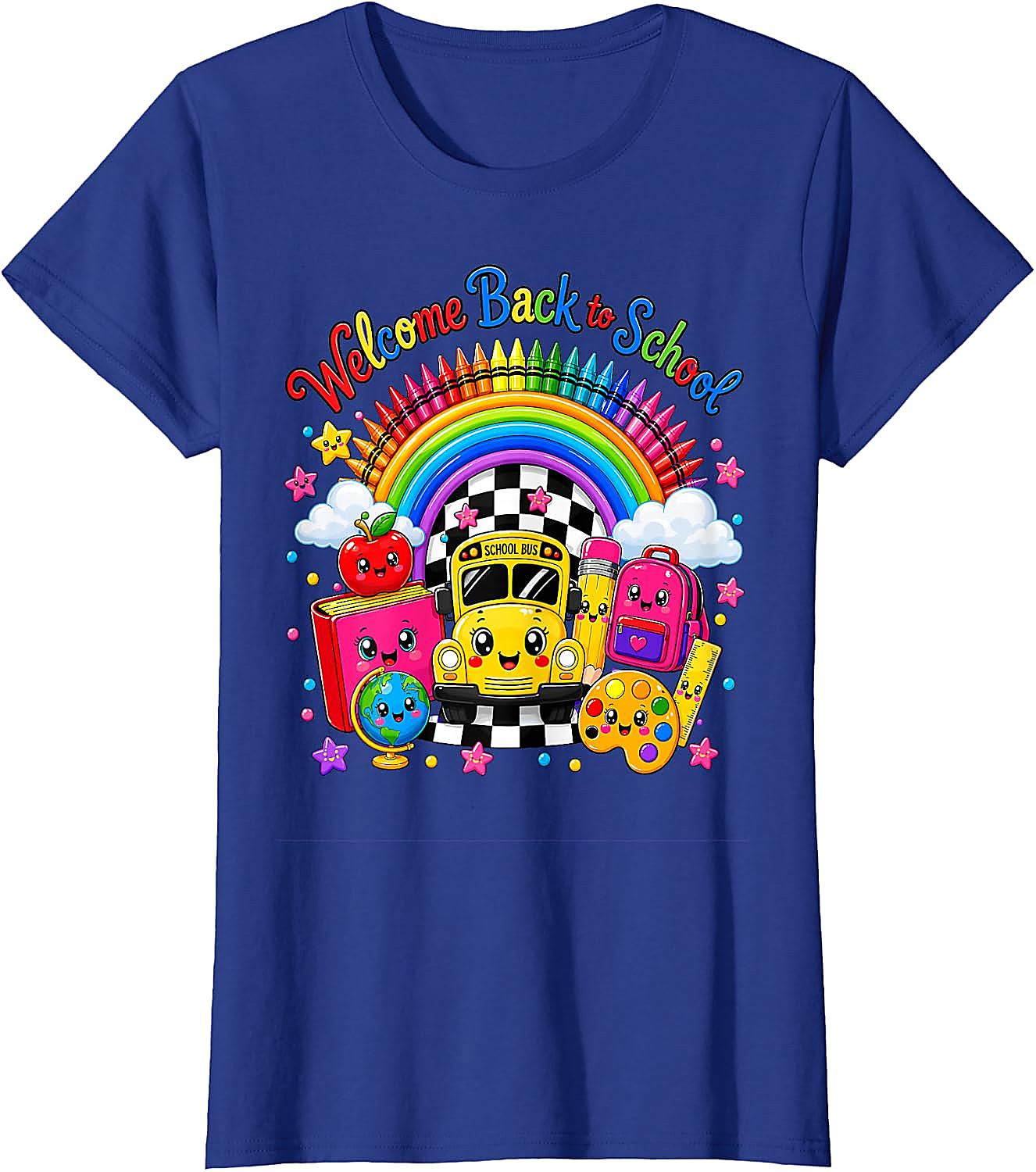 Back to School Shirt Cute Rainbow Teacher Student Tee