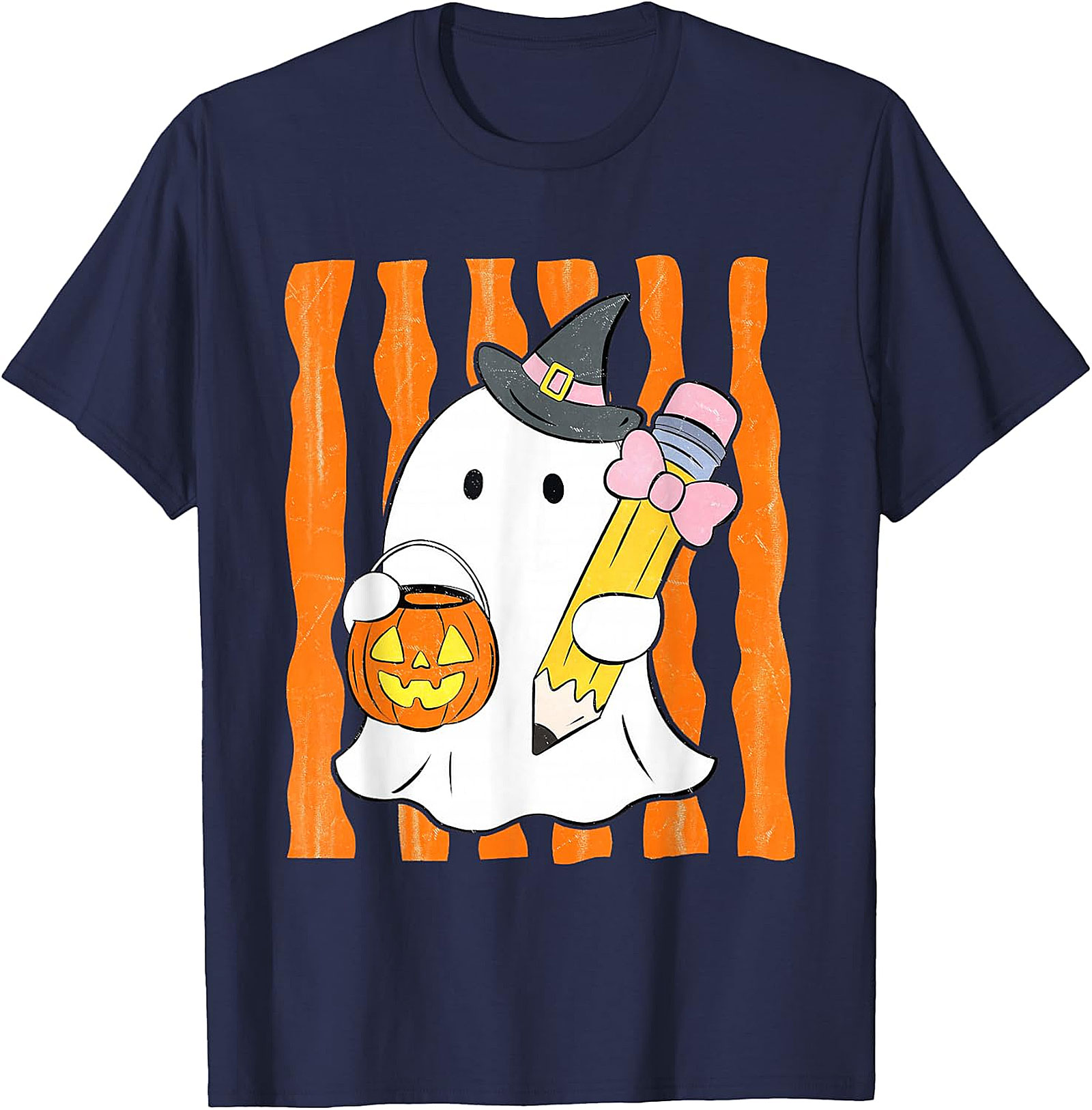Whimsical Ghost Teacher Halloween T-Shirt | Spooky Cute Apparel