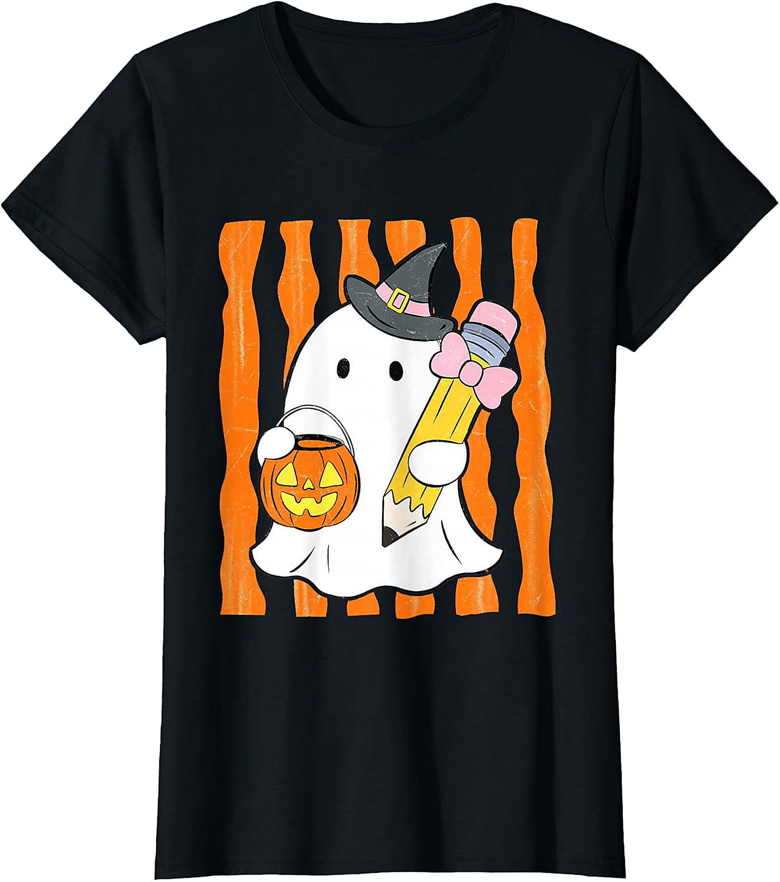 Whimsical Ghost Teacher Halloween T-Shirt | Spooky Cute Apparel