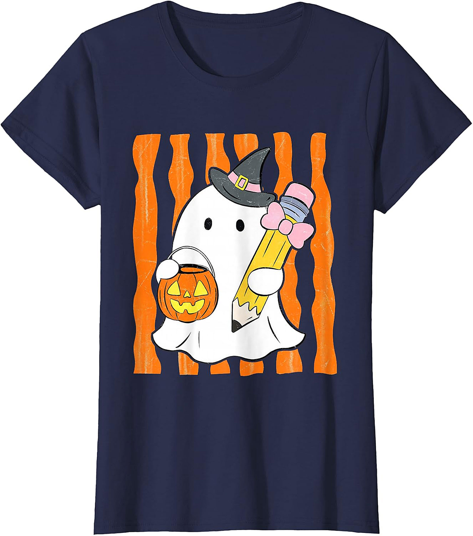 Whimsical Ghost Teacher Halloween T-Shirt | Spooky Cute Apparel