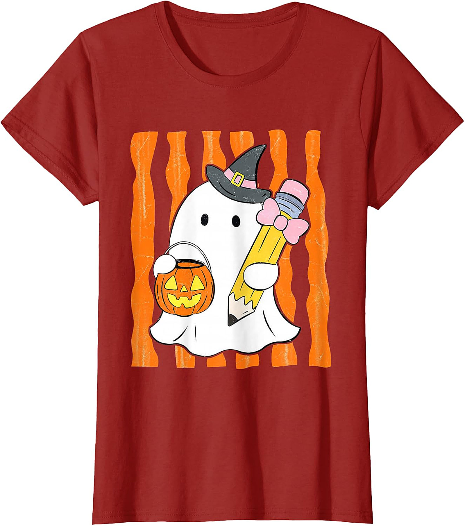 Whimsical Ghost Teacher Halloween T-Shirt | Spooky Cute Apparel
