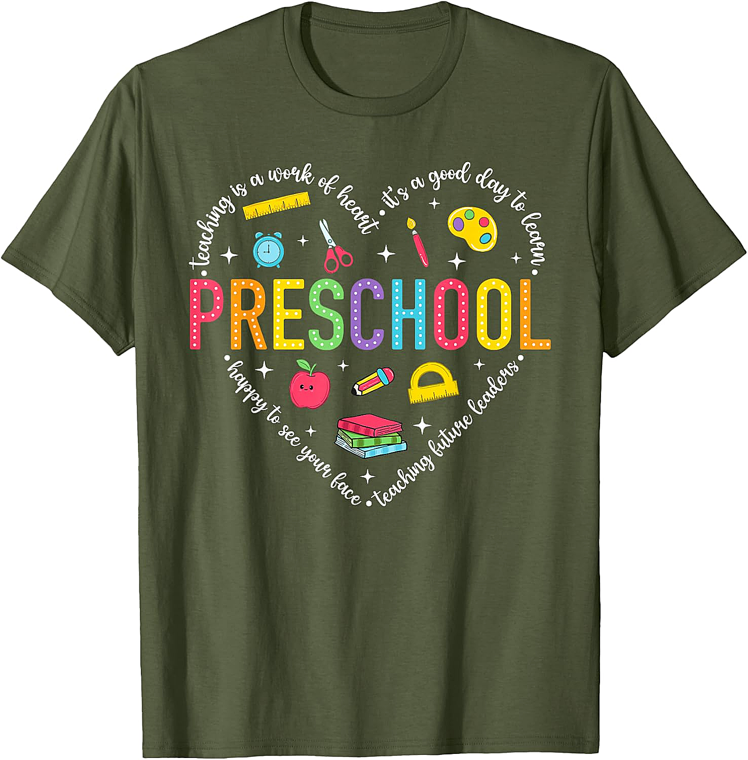  Preschool Teacher Pre-K Heart Tee - First Day Gift