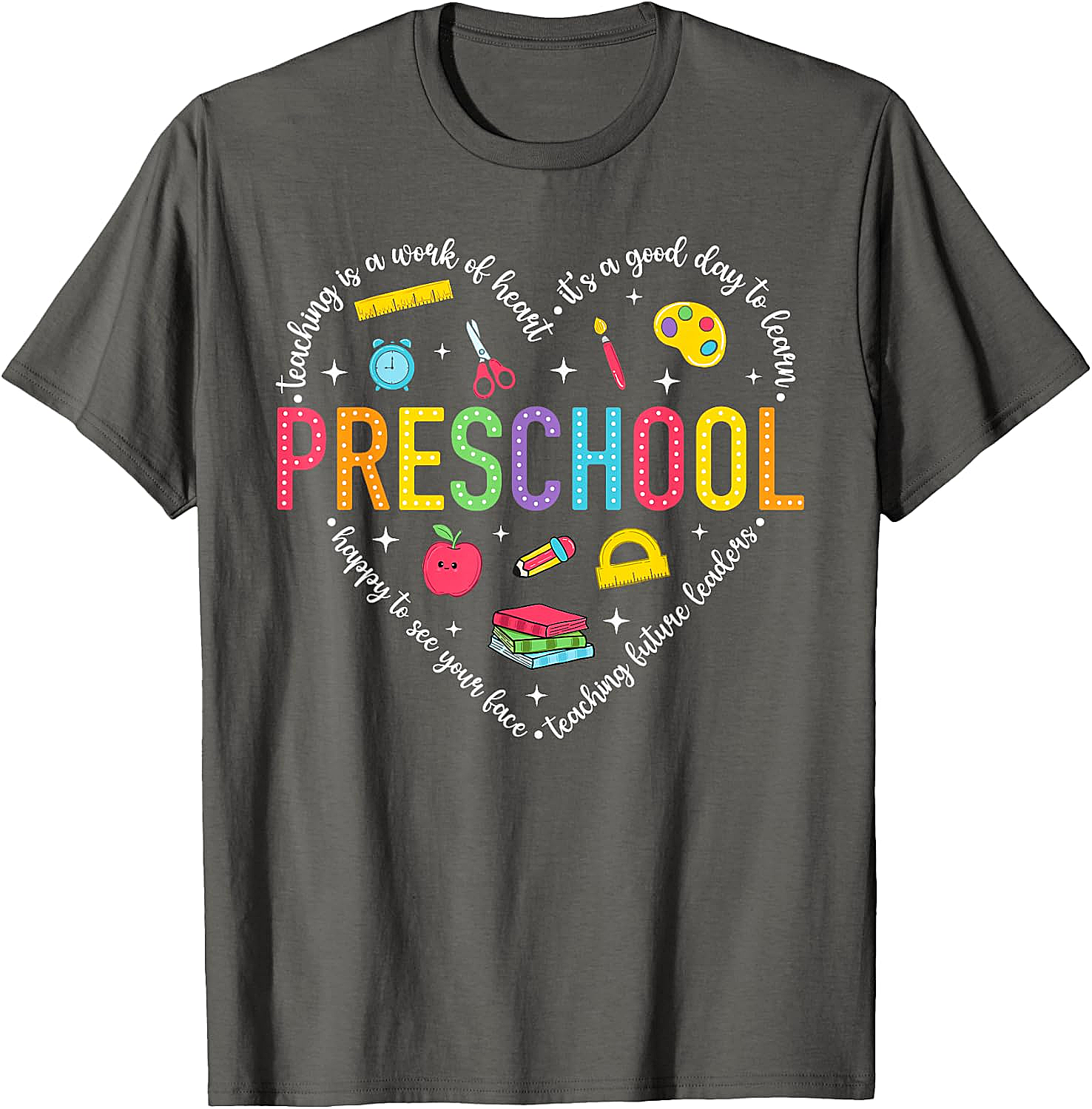  Preschool Teacher Pre-K Heart Tee - First Day Gift