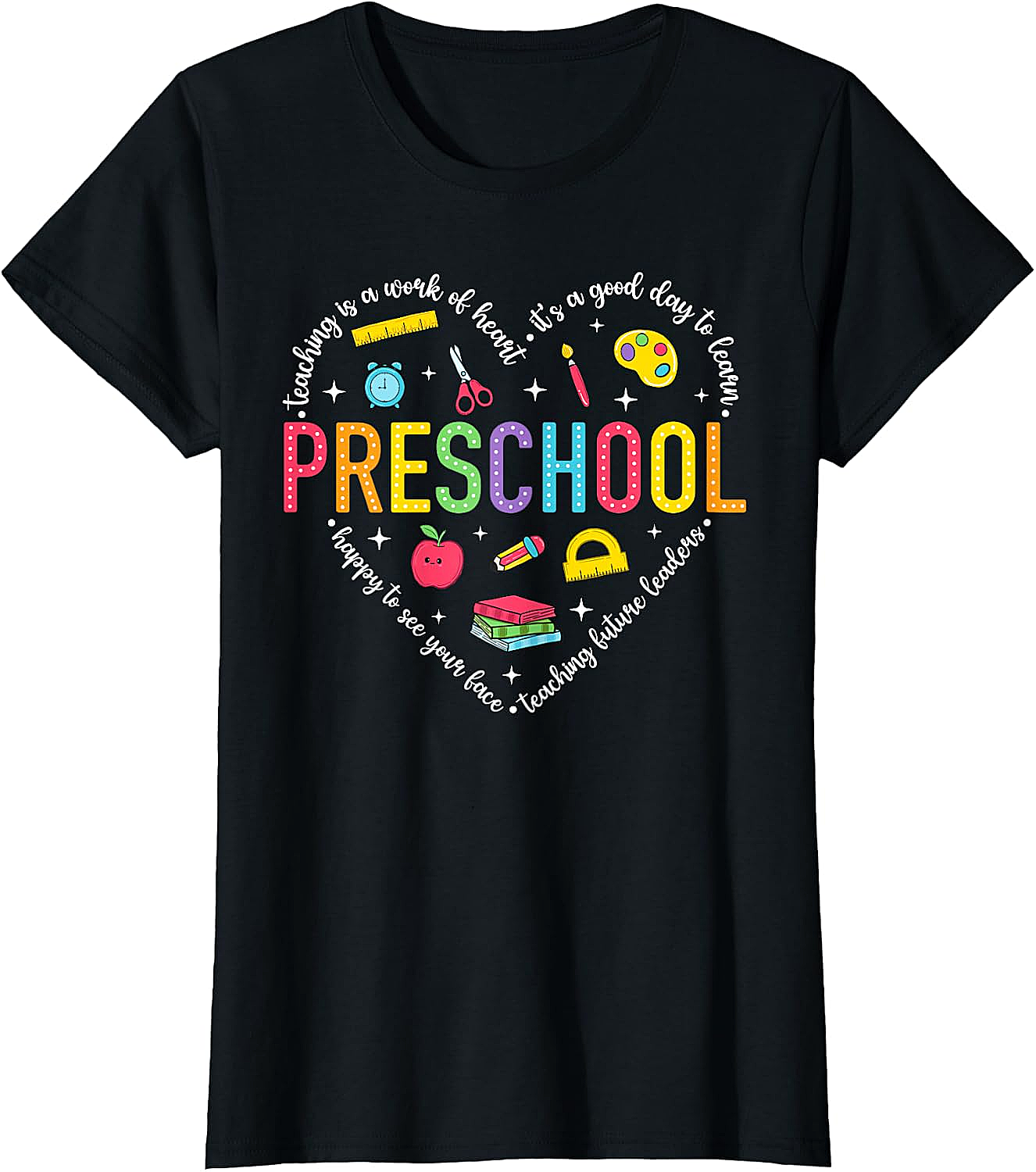  Preschool Teacher Pre-K Heart Tee - First Day Gift