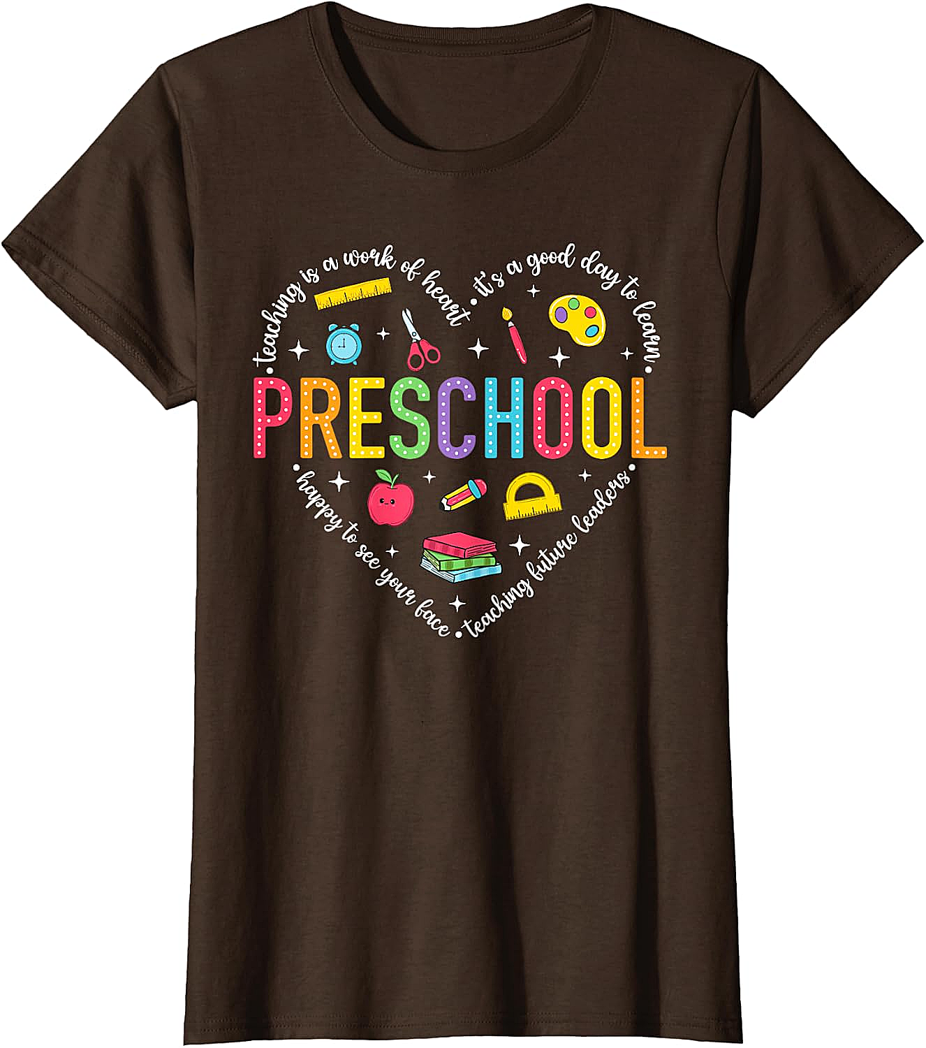  Preschool Teacher Pre-K Heart Tee - First Day Gift