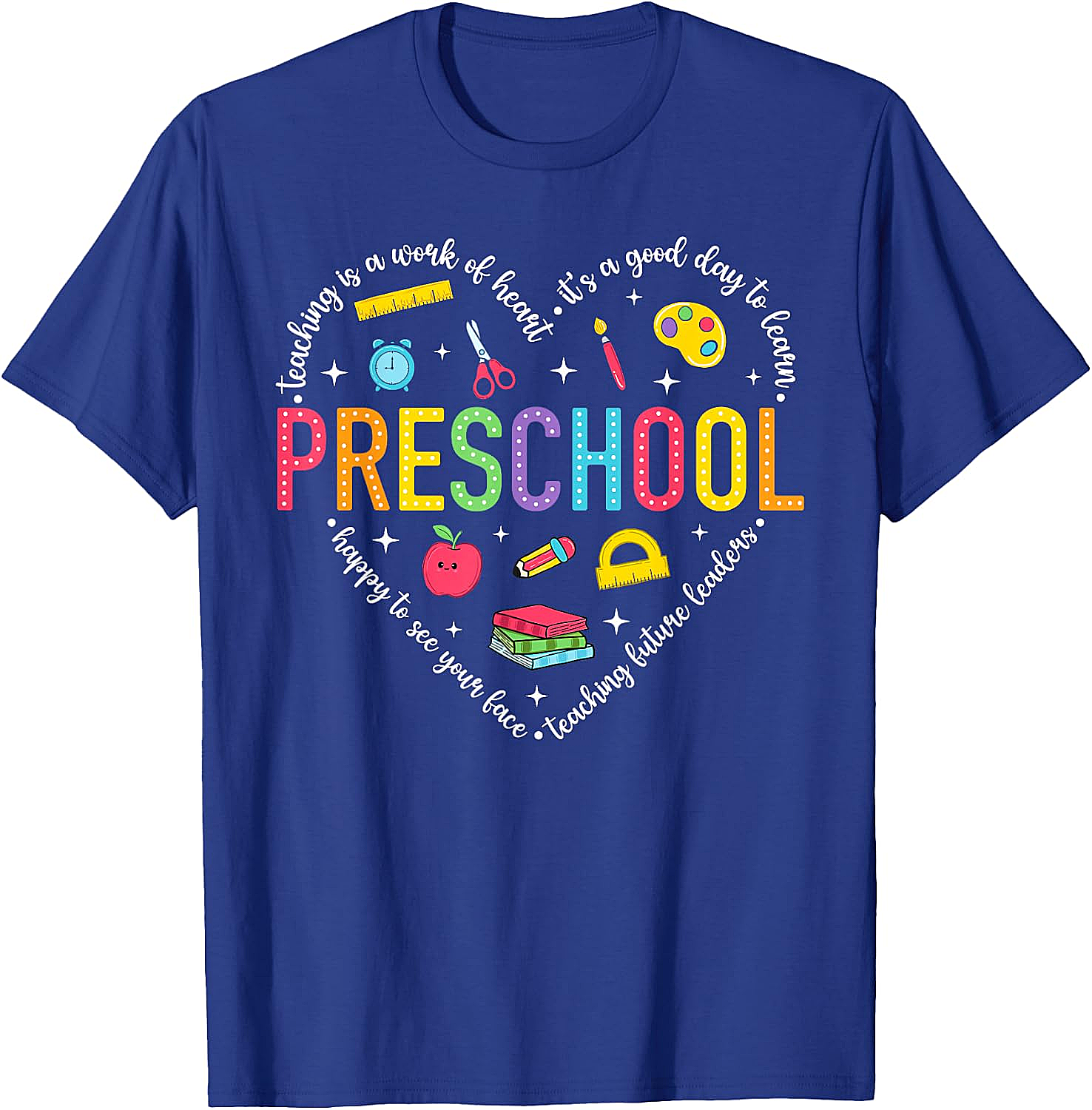  Preschool Teacher Pre-K Heart Tee - First Day Gift