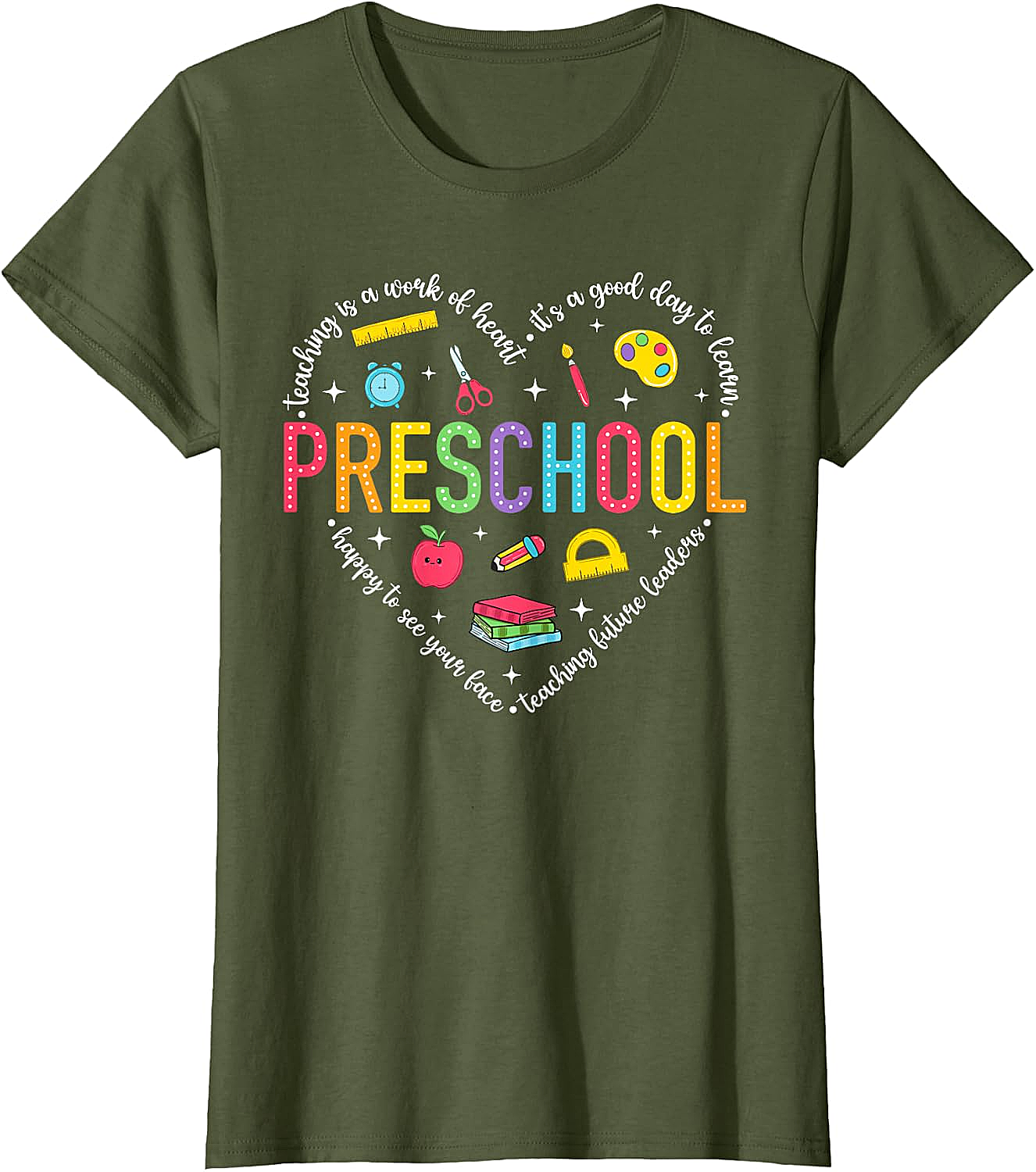  Preschool Teacher Pre-K Heart Tee - First Day Gift