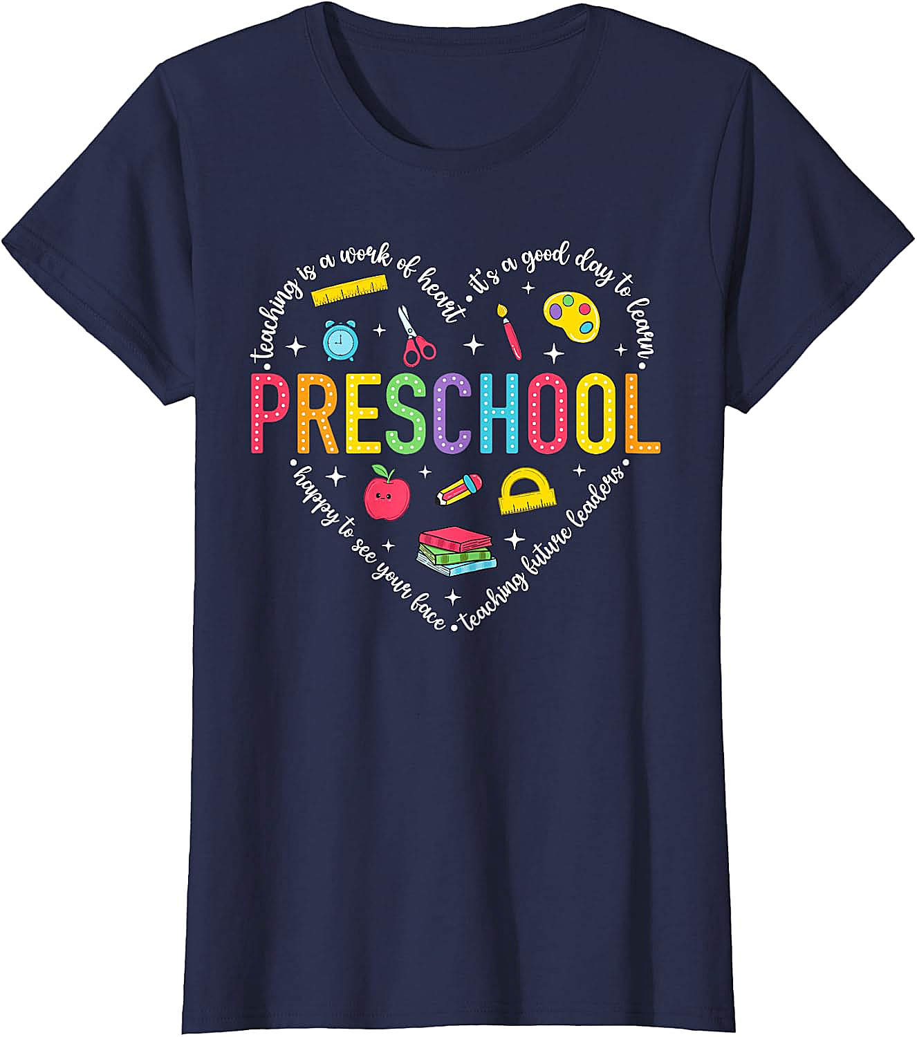  Preschool Teacher Pre-K Heart Tee - First Day Gift