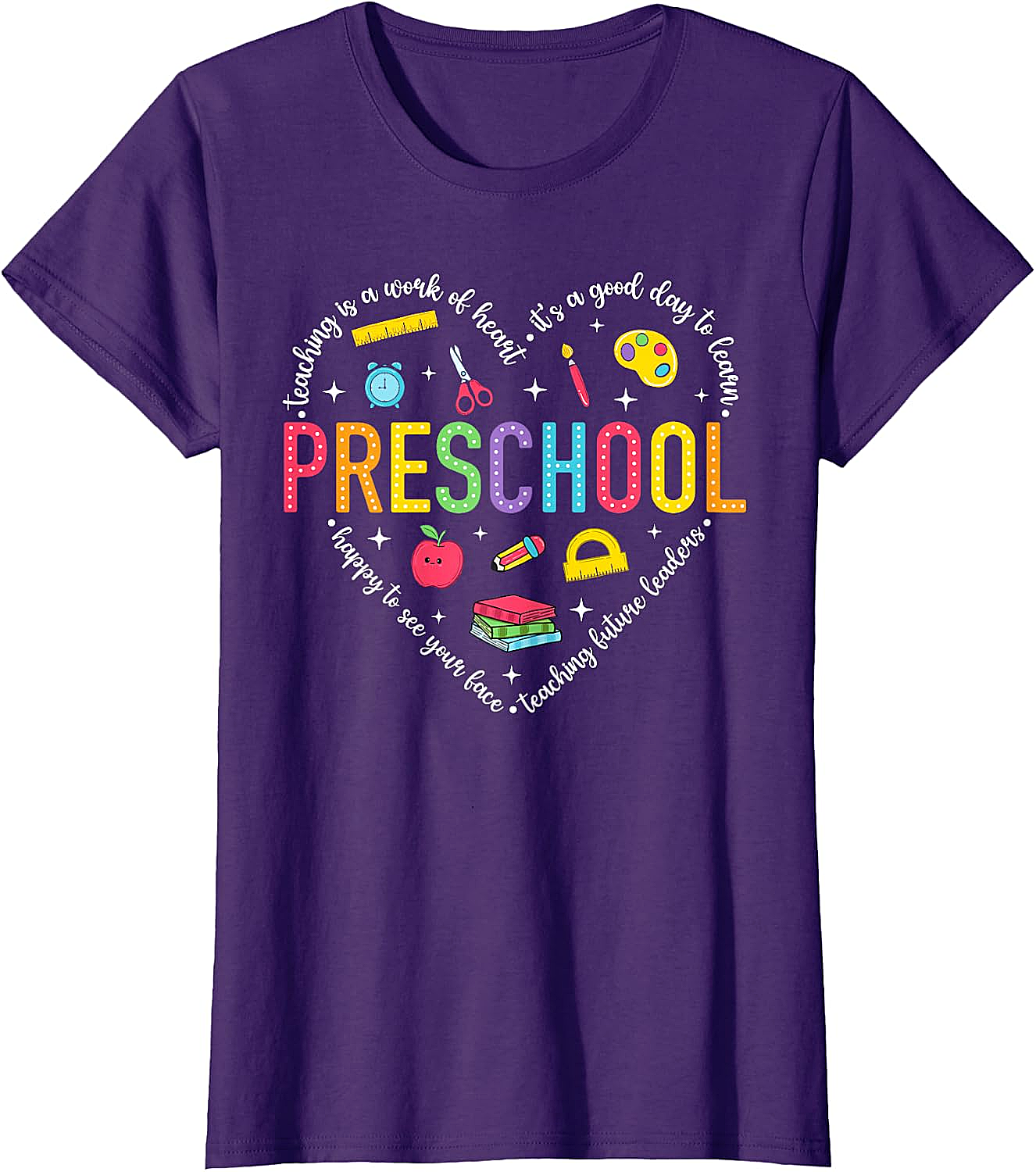  Preschool Teacher Pre-K Heart Tee - First Day Gift