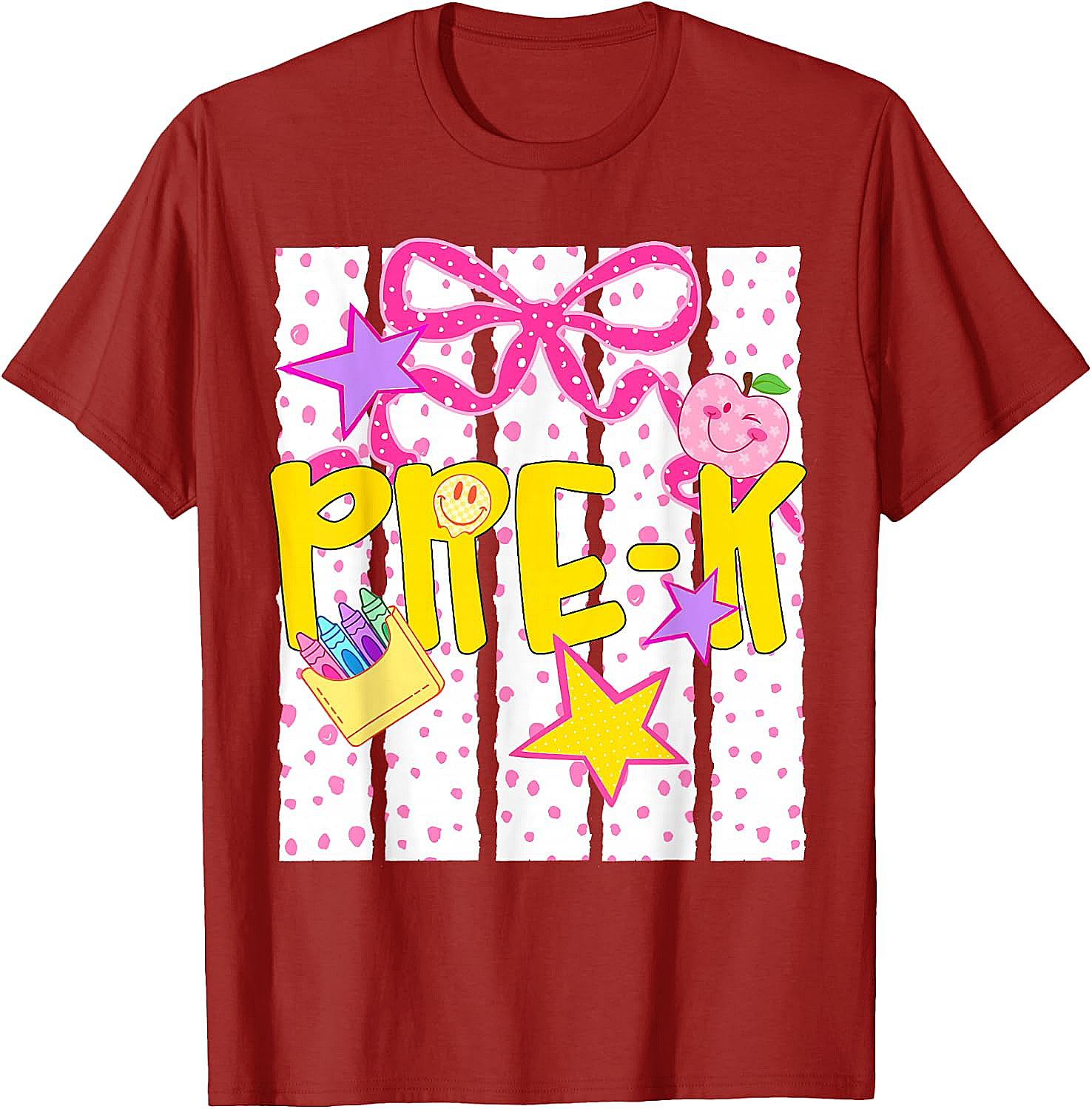  Pre-K Cute Coquette Bow T-Shirt - Back to School Girl Tee