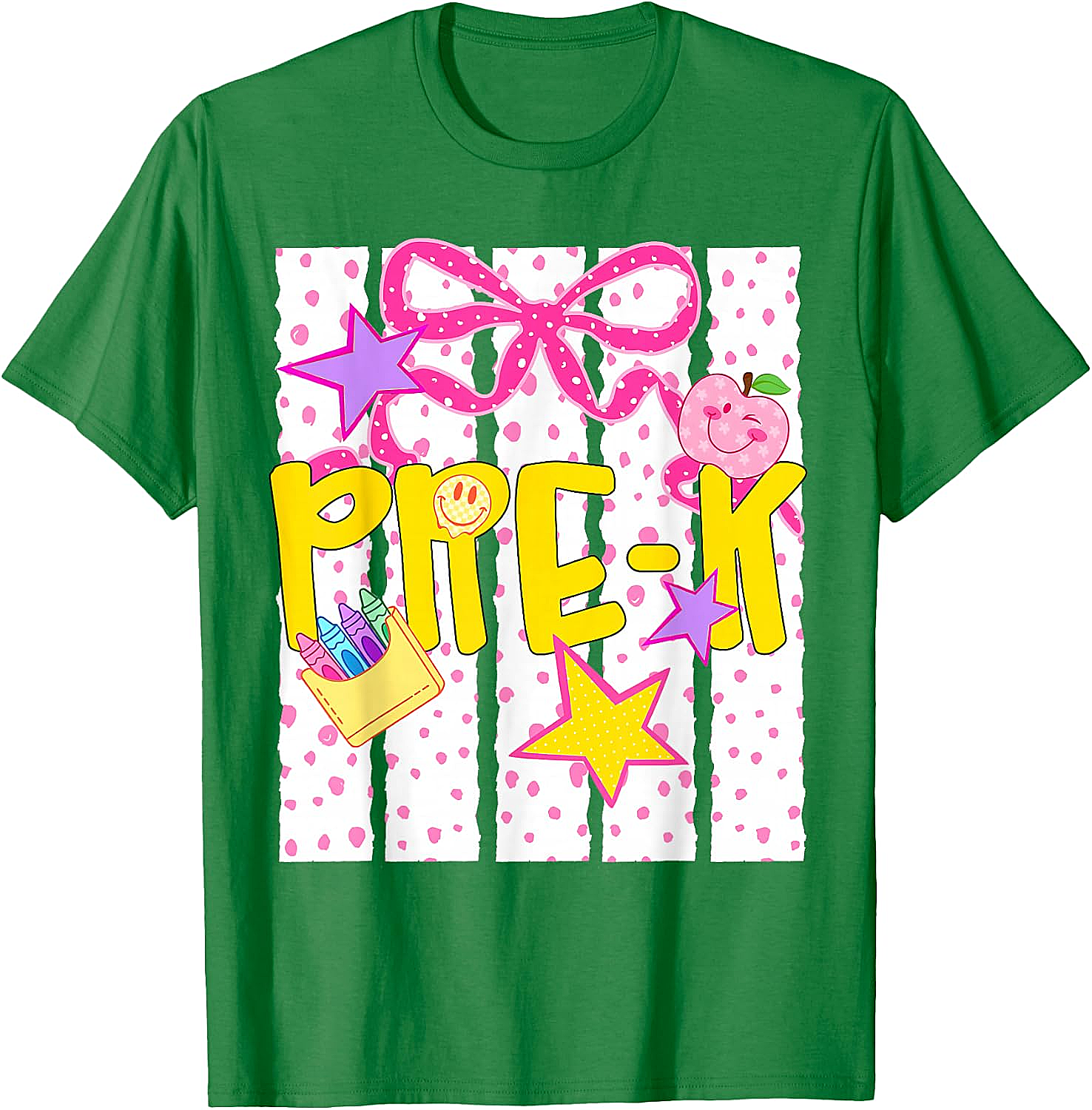  Pre-K Cute Coquette Bow T-Shirt - Back to School Girl Tee