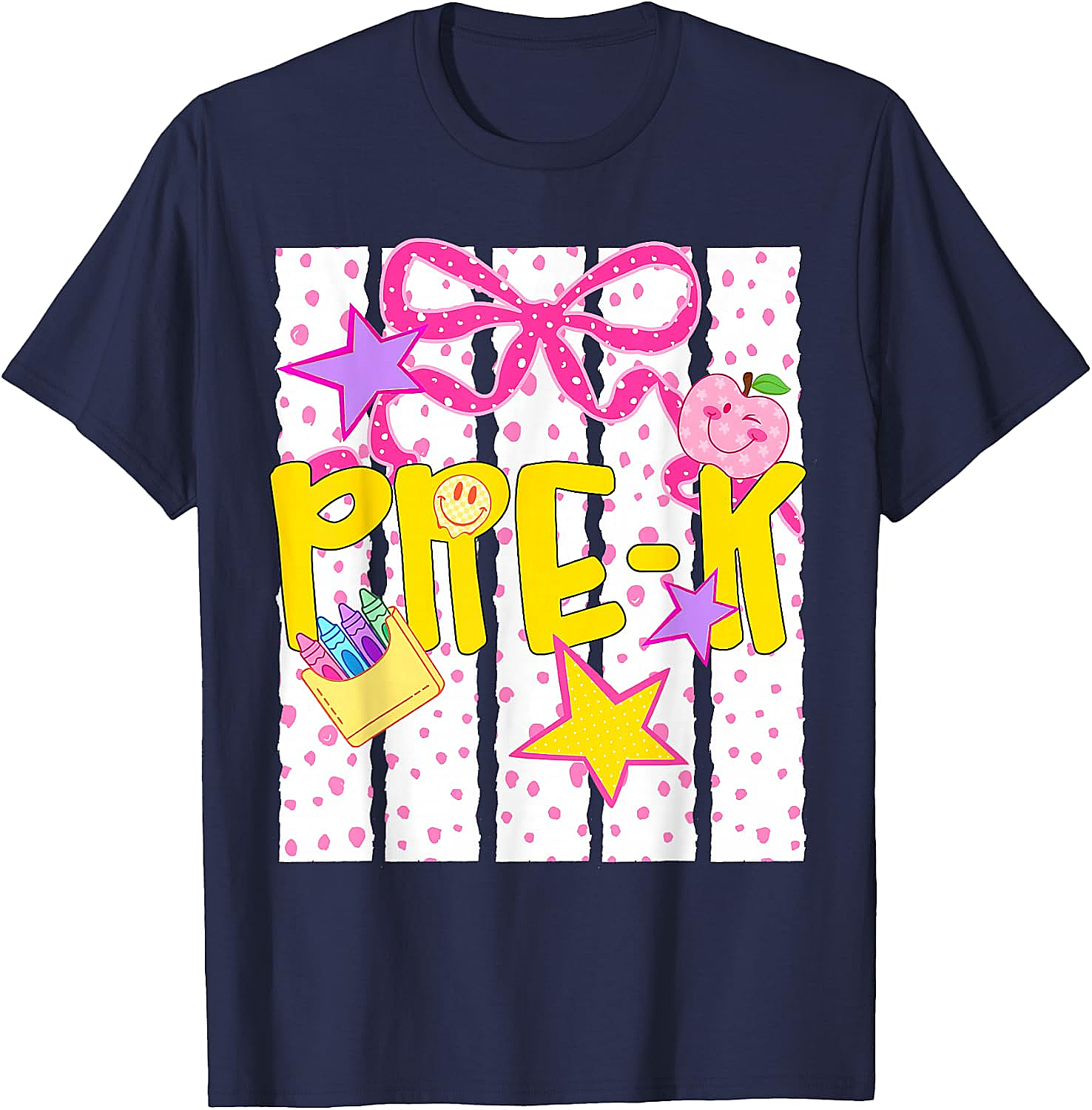  Pre-K Cute Coquette Bow T-Shirt - Back to School Girl Tee