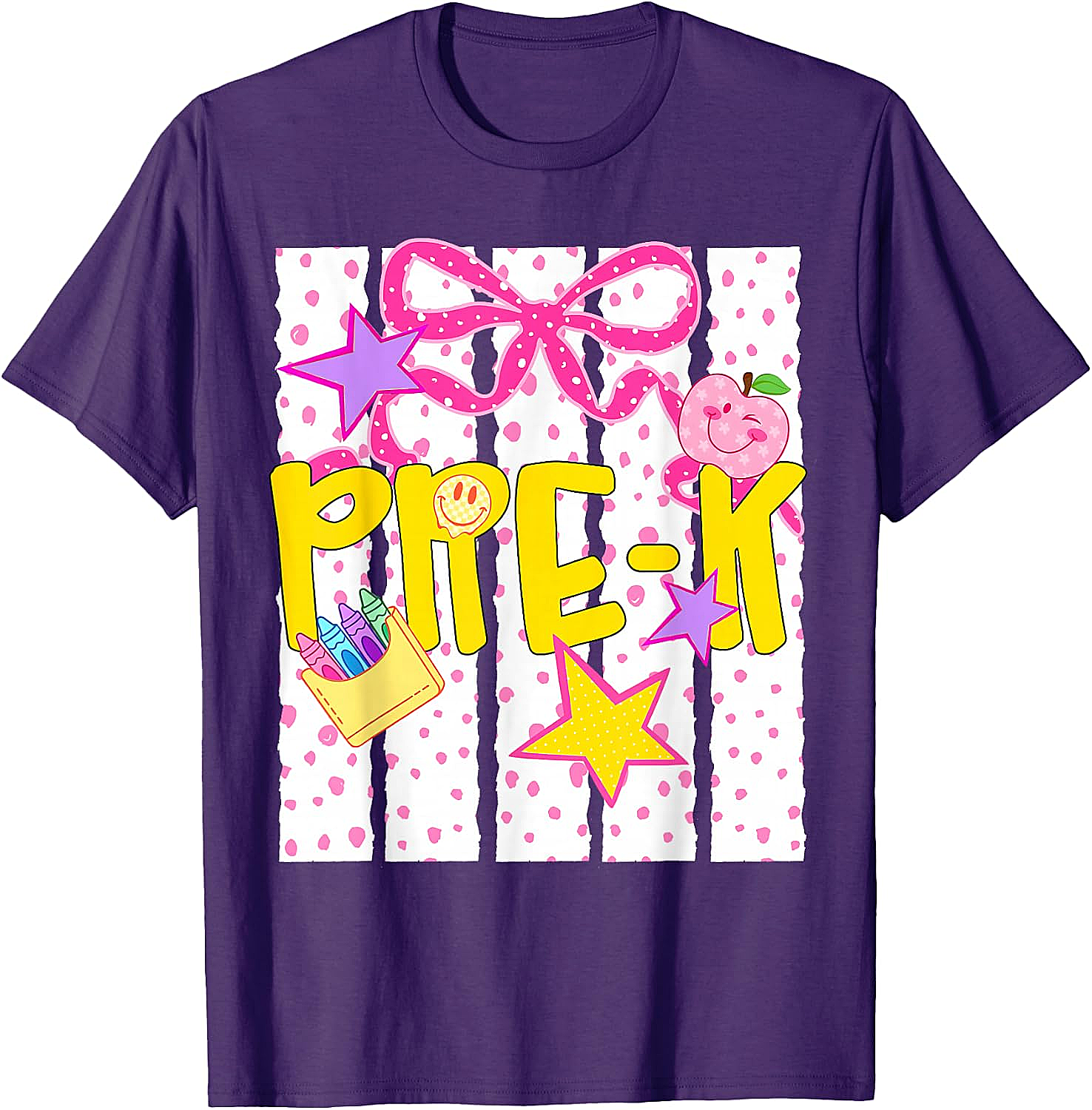  Pre-K Cute Coquette Bow T-Shirt - Back to School Girl Tee