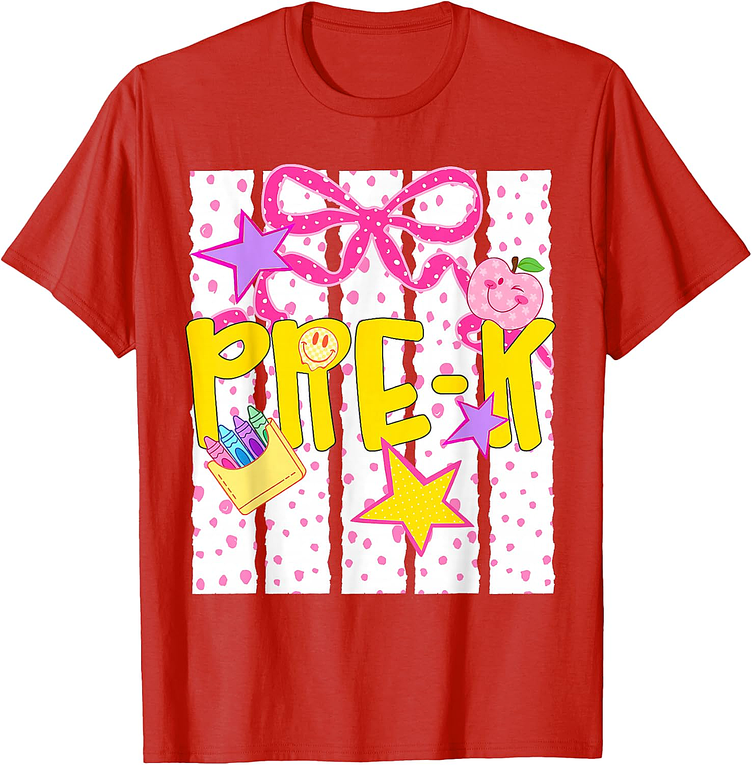  Pre-K Cute Coquette Bow T-Shirt - Back to School Girl Tee