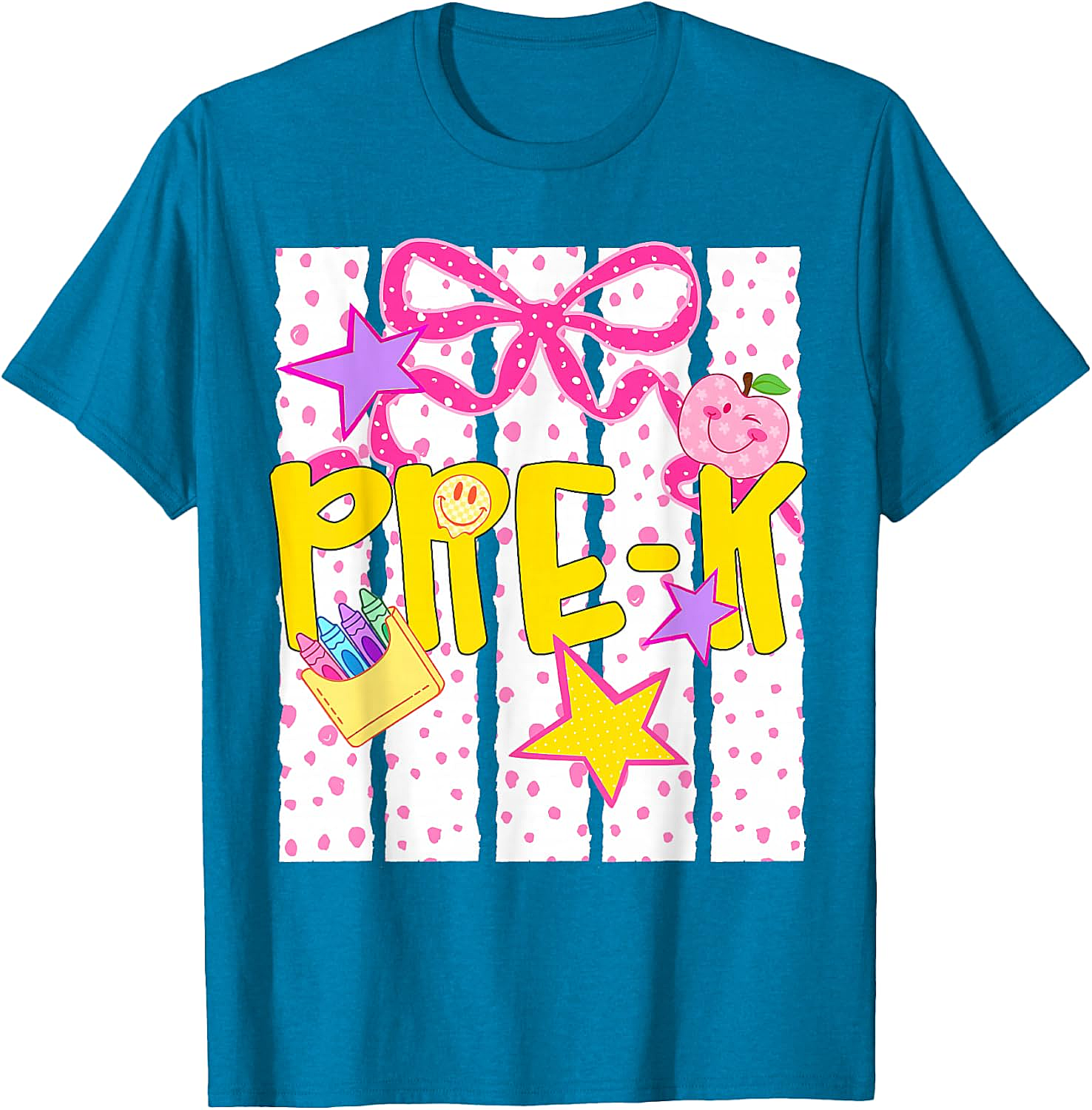  Pre-K Cute Coquette Bow T-Shirt - Back to School Girl Tee