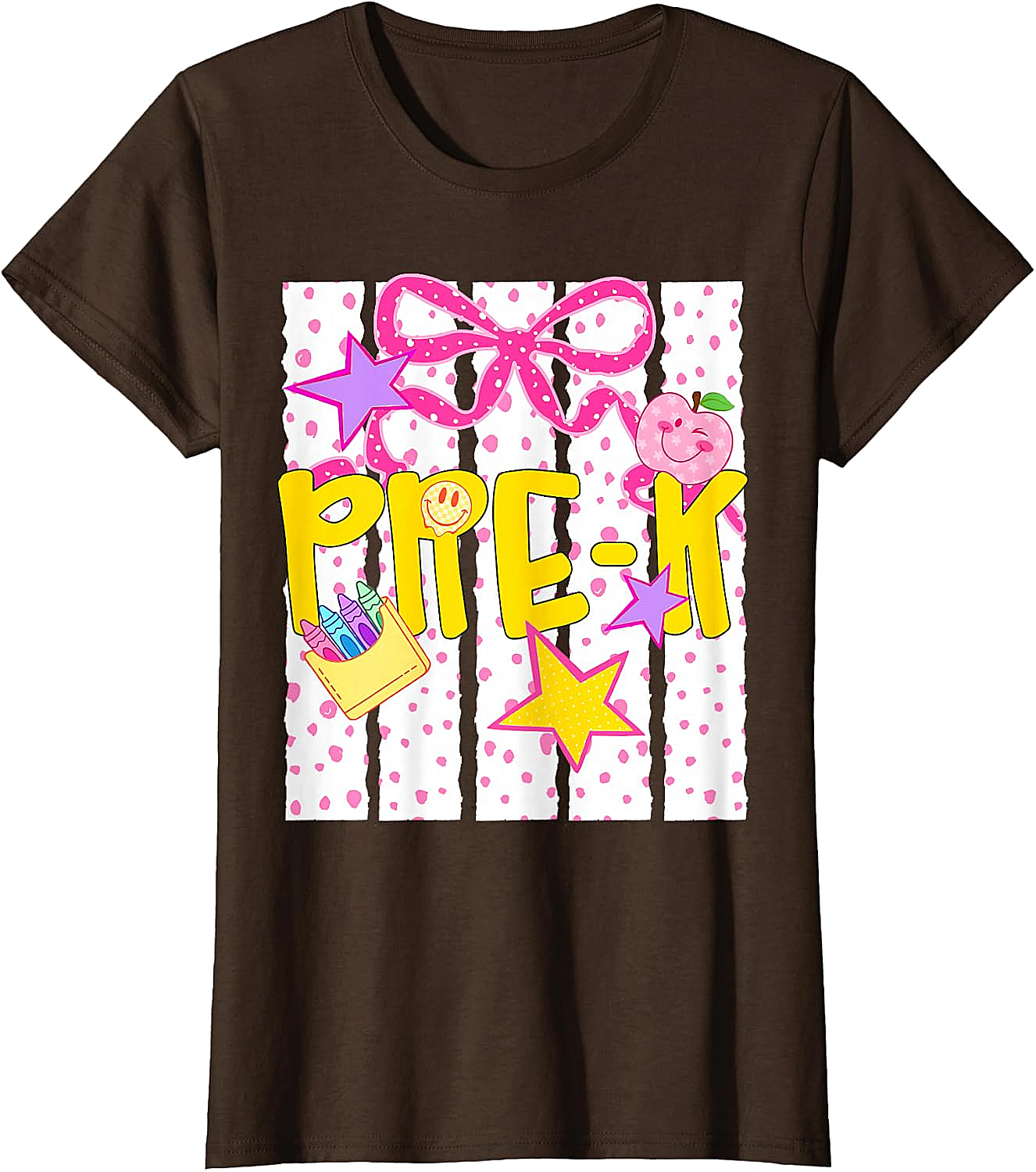  Pre-K Cute Coquette Bow T-Shirt - Back to School Girl Tee