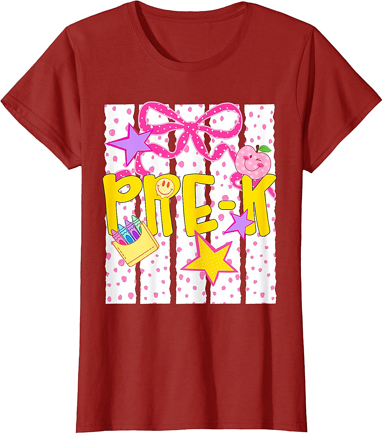  Pre-K Cute Coquette Bow T-Shirt - Back to School Girl Tee