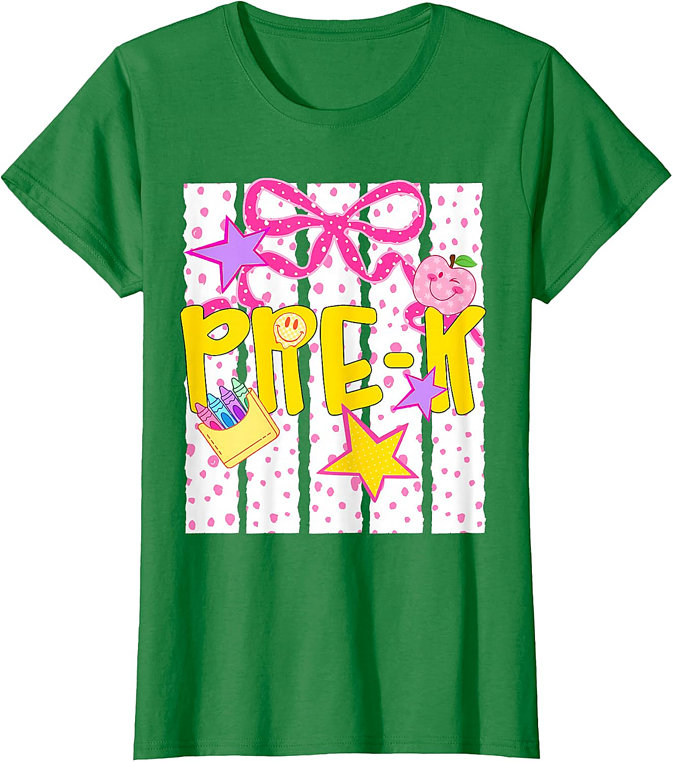  Pre-K Cute Coquette Bow T-Shirt - Back to School Girl Tee