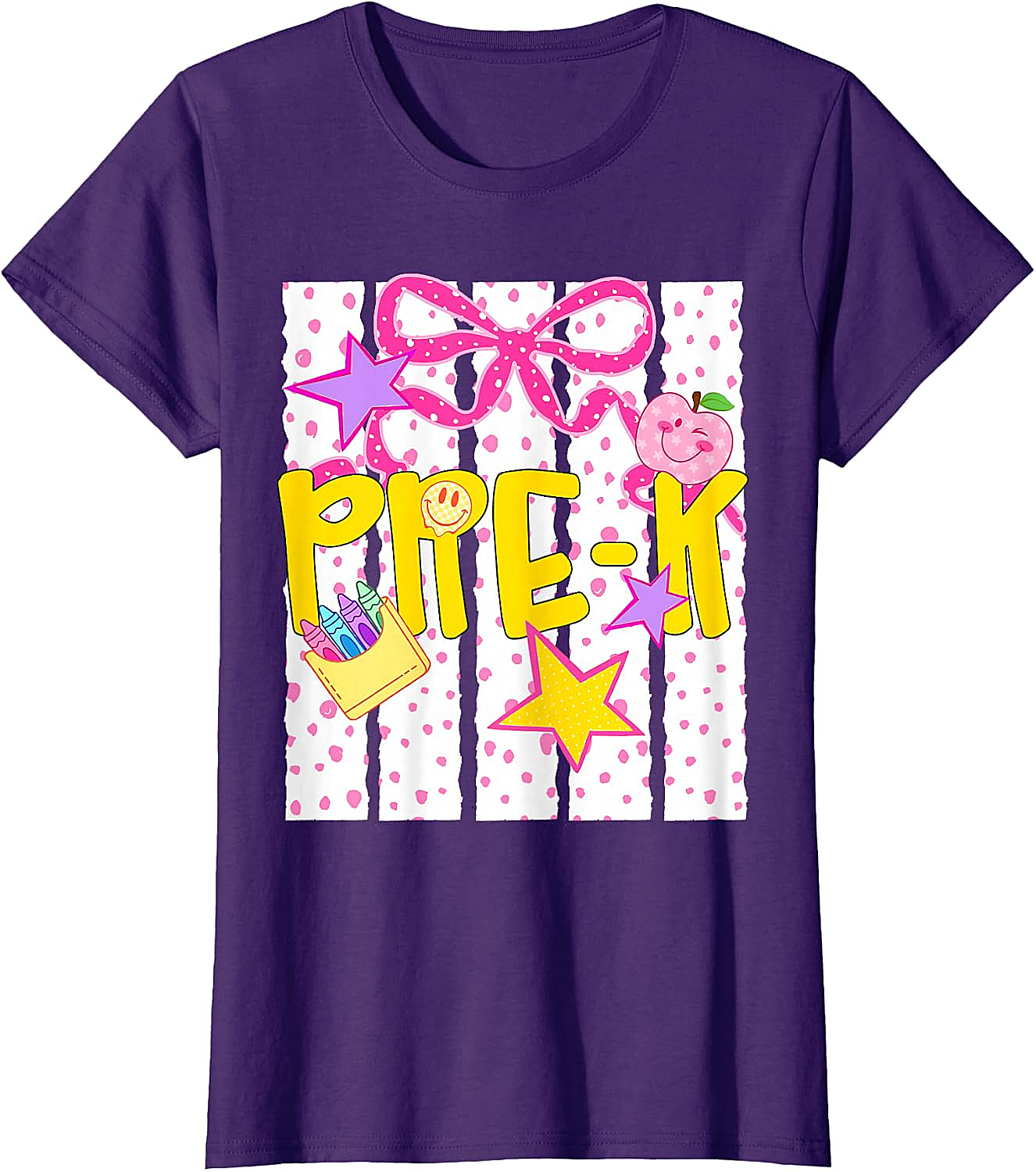  Pre-K Cute Coquette Bow T-Shirt - Back to School Girl Tee