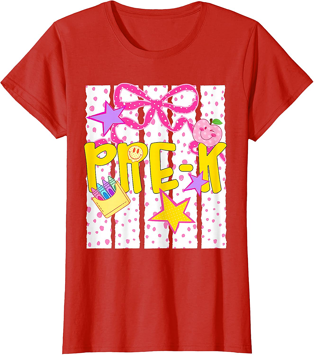  Pre-K Cute Coquette Bow T-Shirt - Back to School Girl Tee